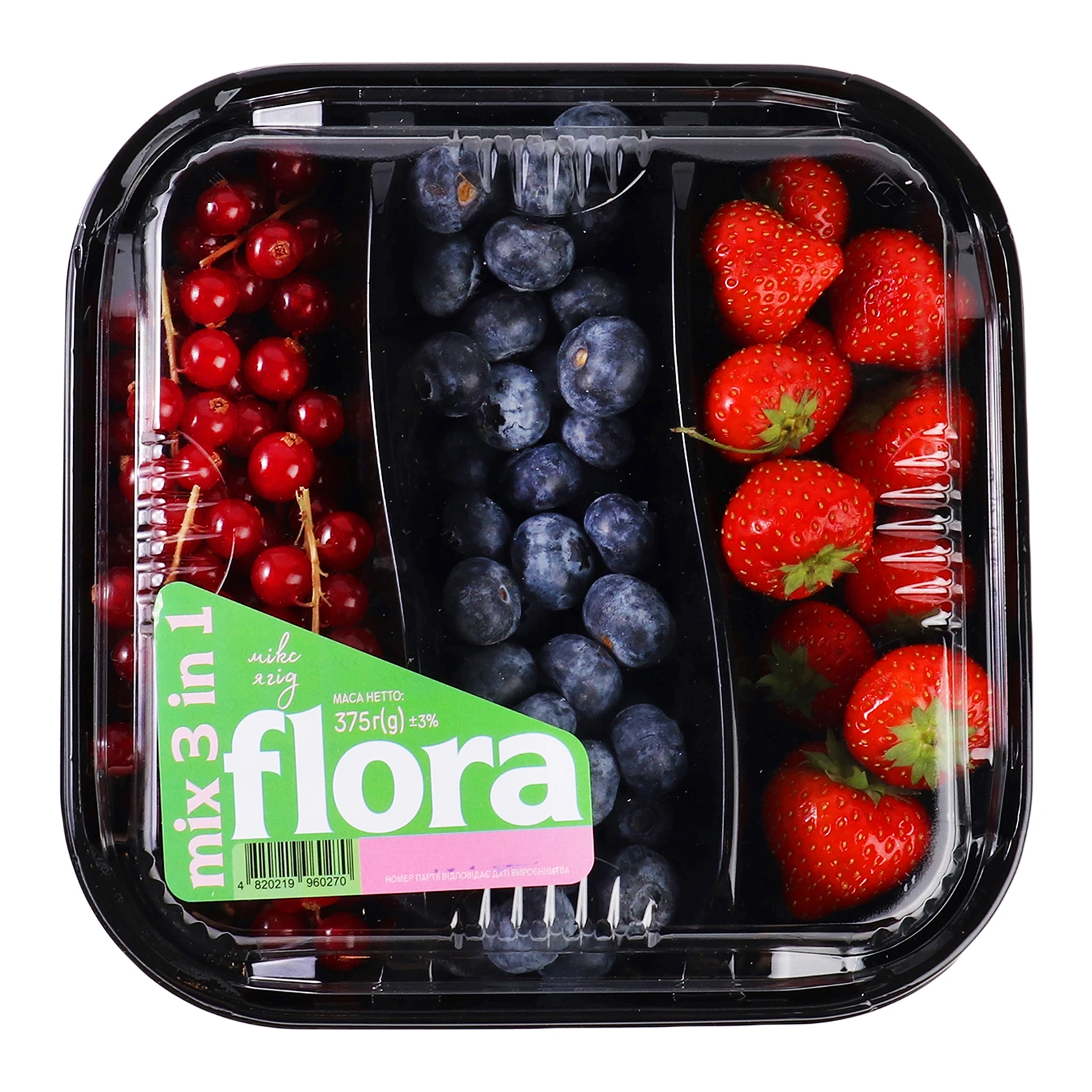 Ягідний мікс Flora 3в1 375г(лохина-порічка-полуниця) Фото №:1