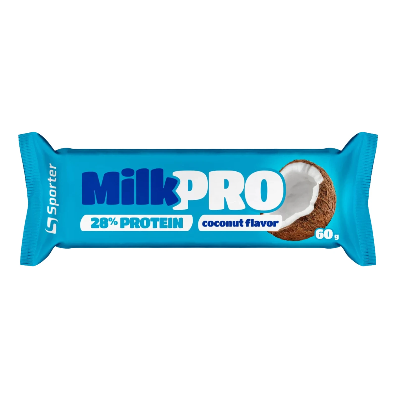 Батончик MILK PRO 60г протеїновий 28% кокос для спорт харчування Новинка Фото №:1
