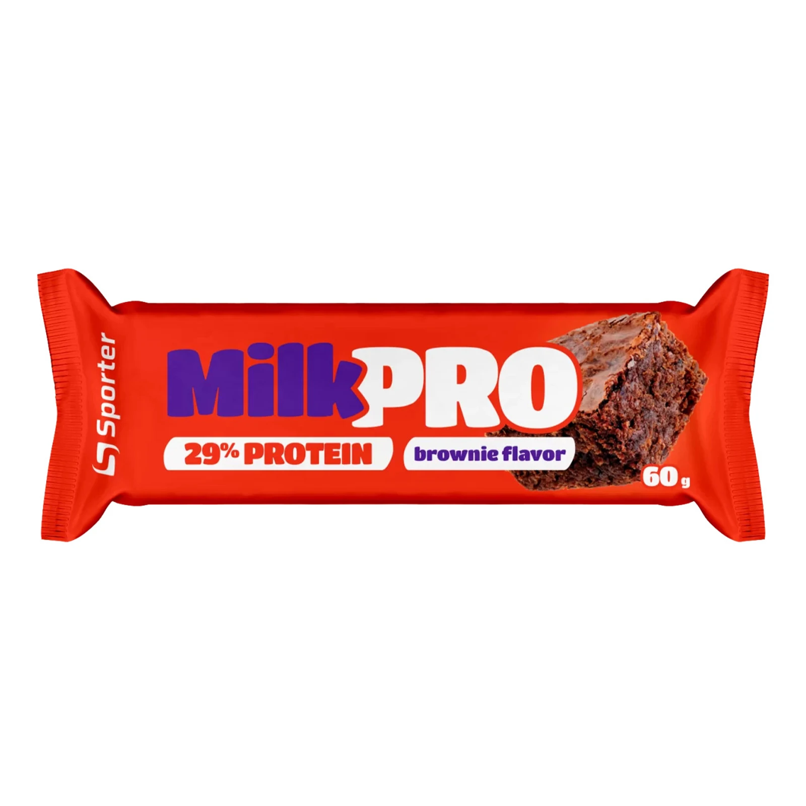 Батончик MILK PRO 60г протеїновий 29% брауні для спорт харчування Новинка Фото №:1
