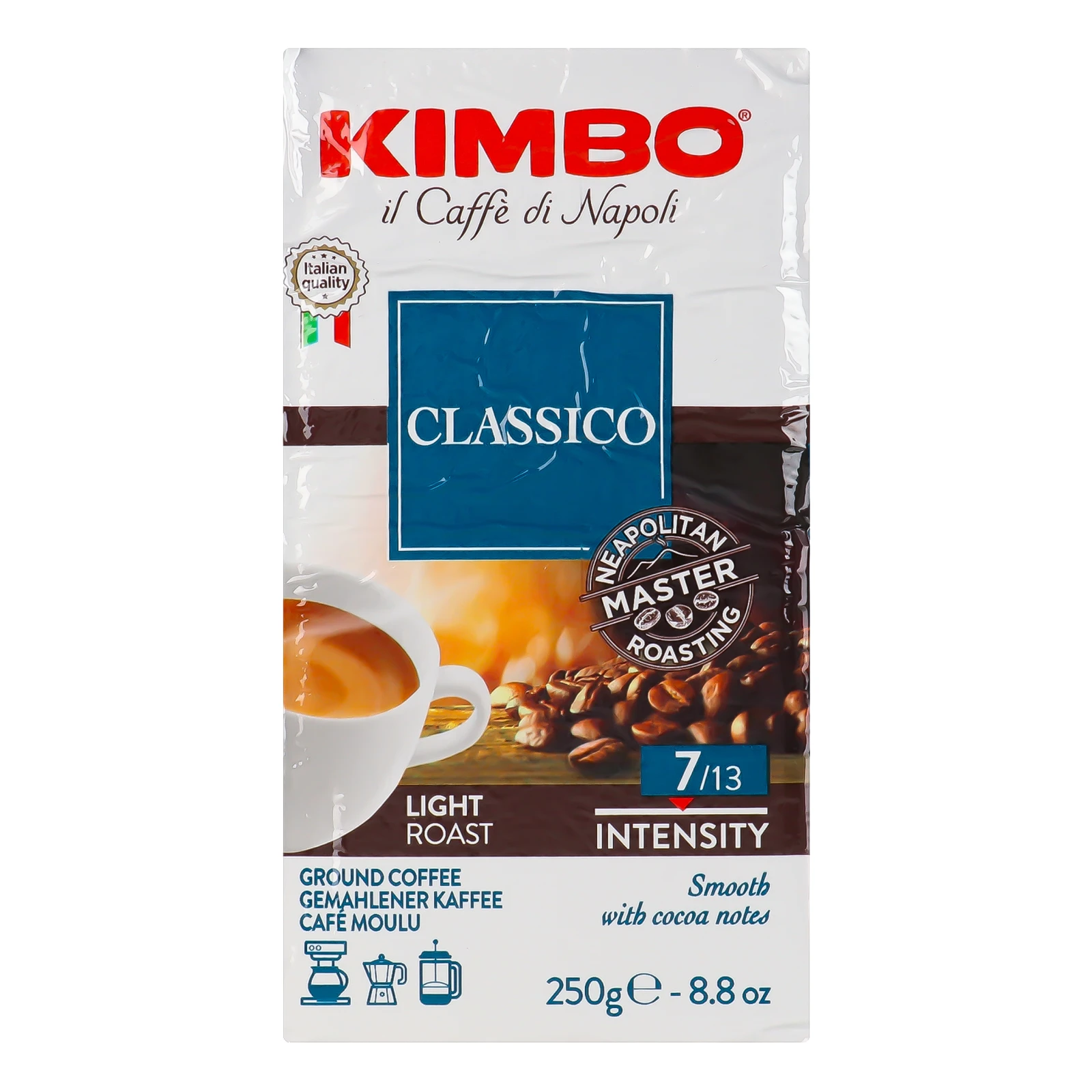 Кава Kimbo Aroma Classico 250г натуральна смажена мелена Фото №:1