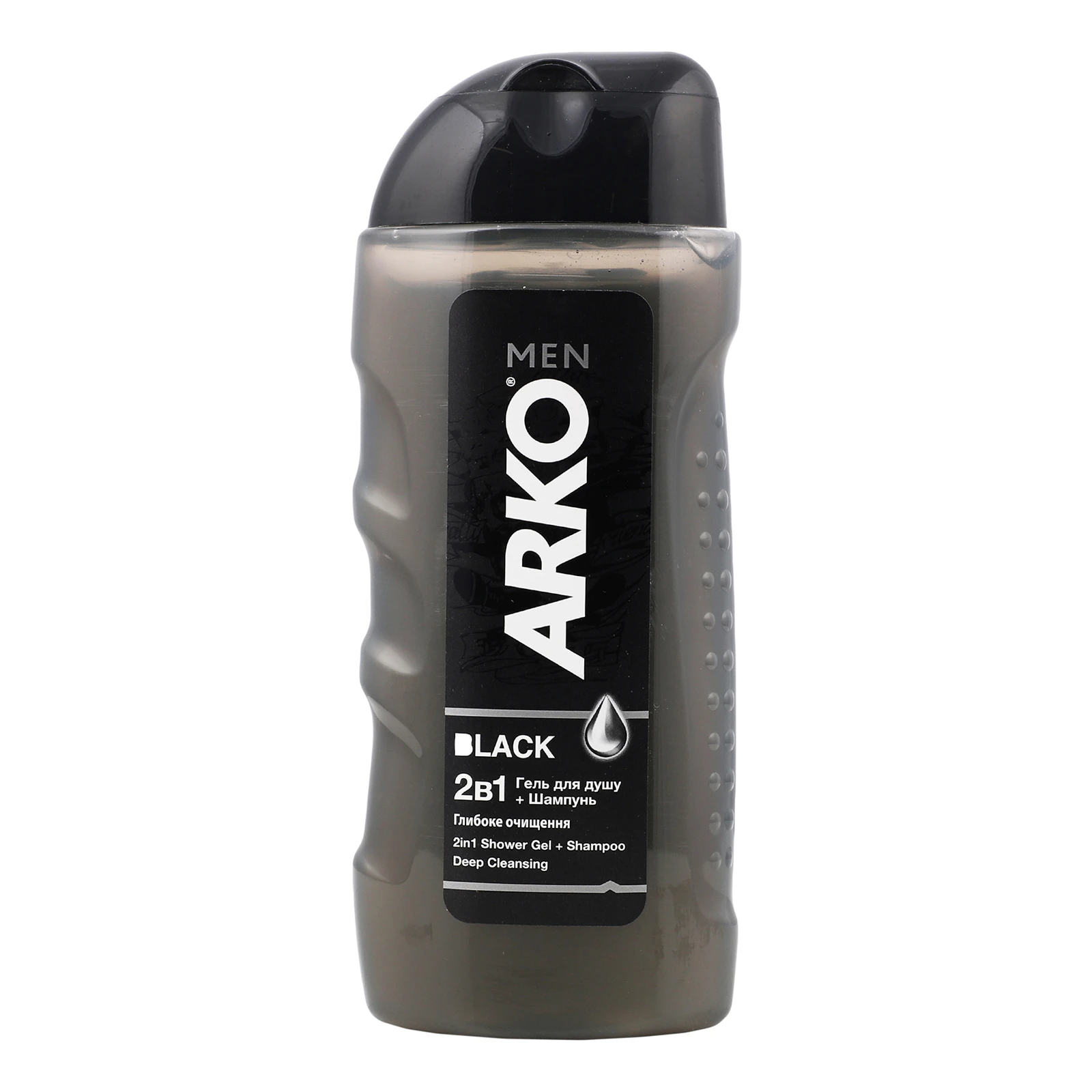 Гель Arko Men для душу 260мл Black з активованим вугіллям 2в1 Фото №:1