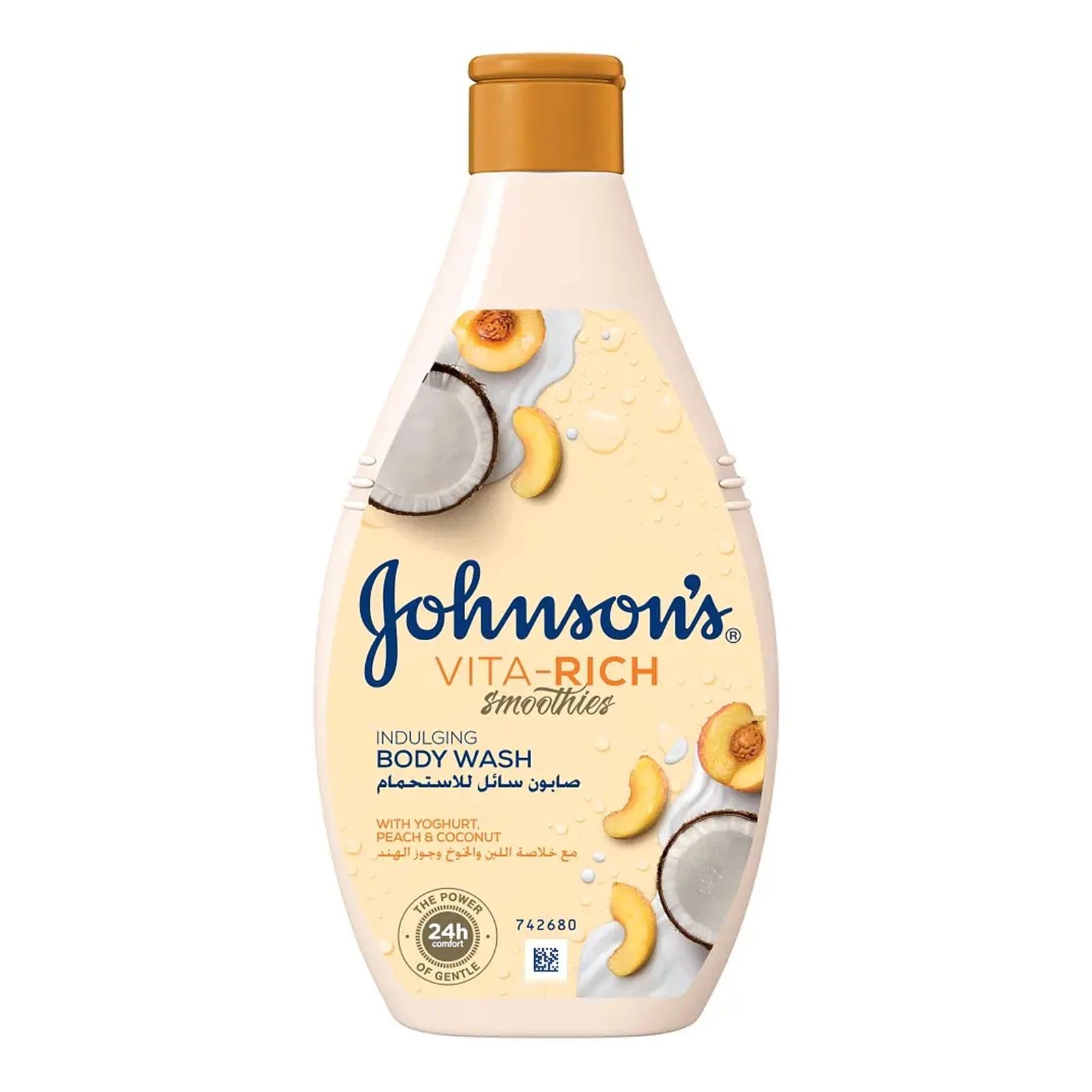 Гель для душу Johnson's Vita-Rich Smoothies з йогуртом, кокосом та персиком 400мл