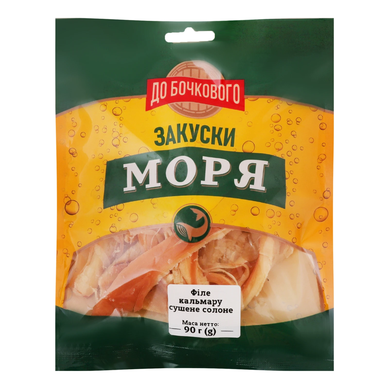 Філе кальмару До Бочкового сушене солоне 90г Фото №:1