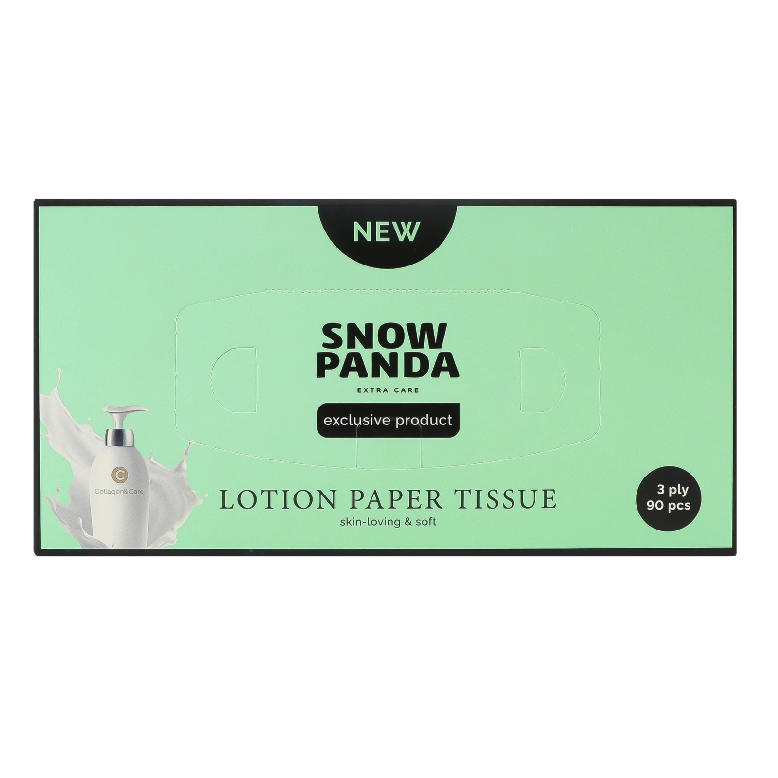 Серветки Сніжна Панда паперові 3-х шарові 200х190мм 90шт Фото №:1