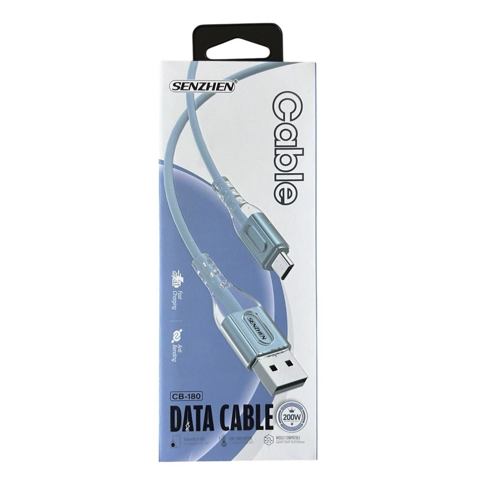 Кабель зарядний 3А 1000мм Micro usb СВ180 в кор. Фото №:1