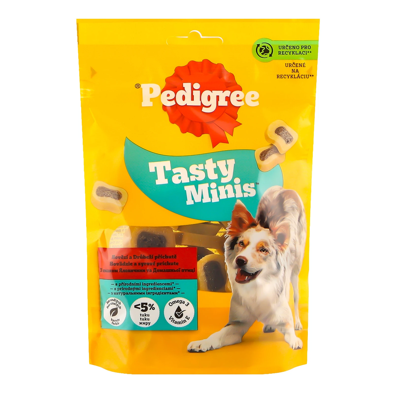 Корм для собак Pedigree Tasty minis сухий додатковий для дорослих собак з яловичиною та домашньою птицею 155г