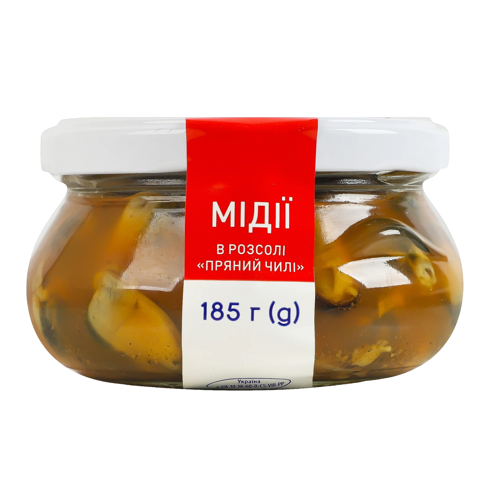 Мідії Norven в розсолі Пряний чилі 185г Фото №:1