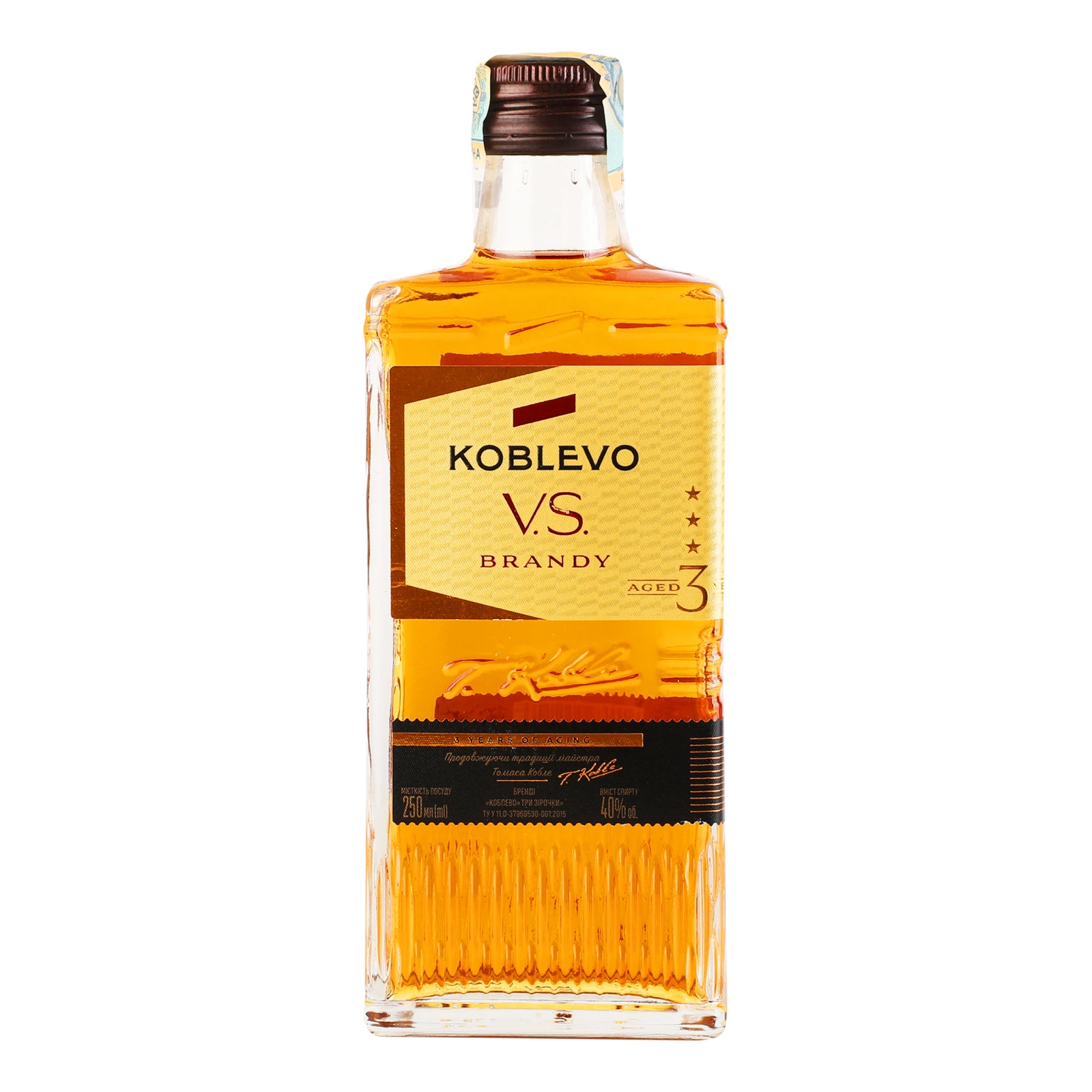 Бренді Koblevo VS 3 зірки 40% 0.25л