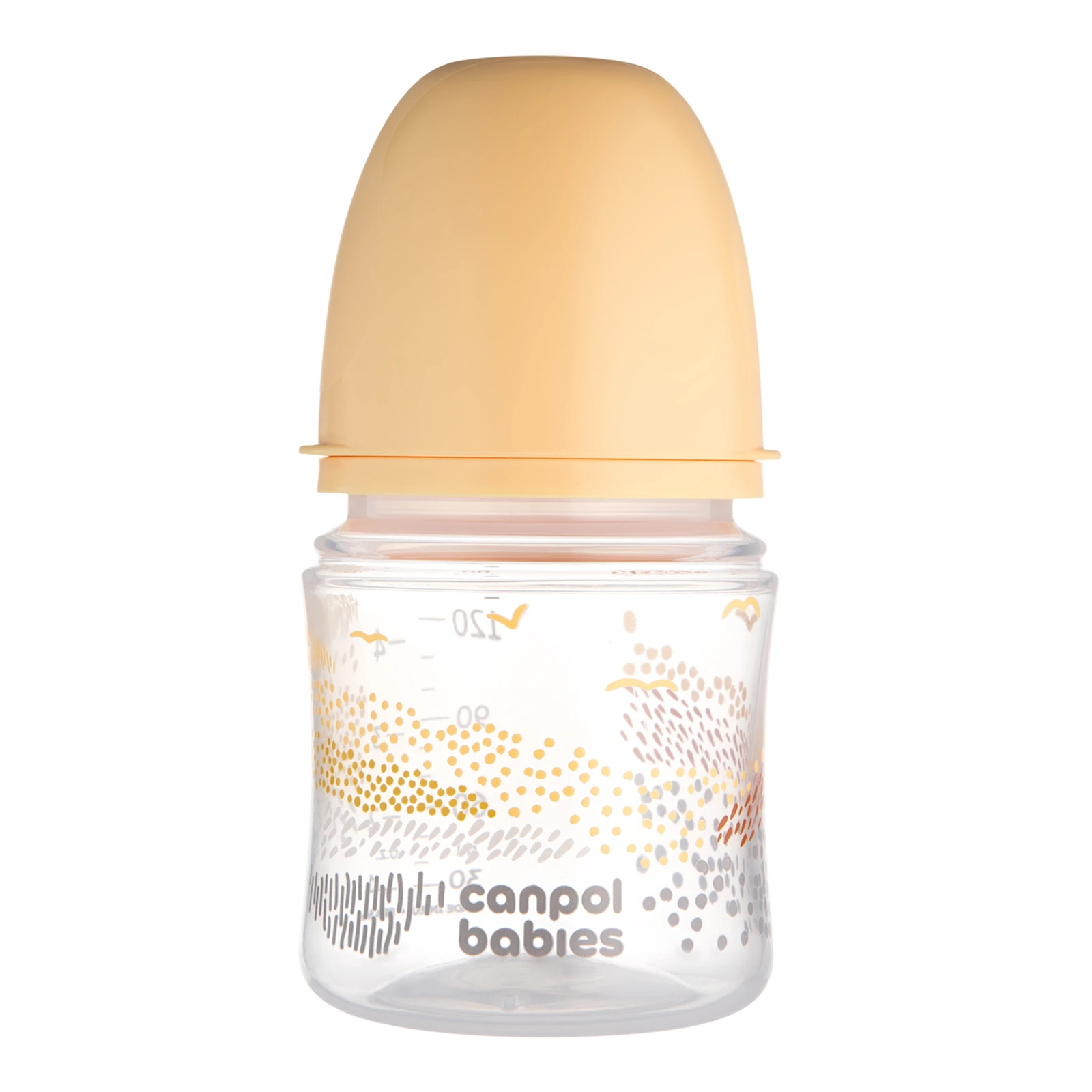 Пляшка Canpol babies 120мл Easystart Mountains антиколікова з широким отвором бежева 35/242 Новинка фото 2