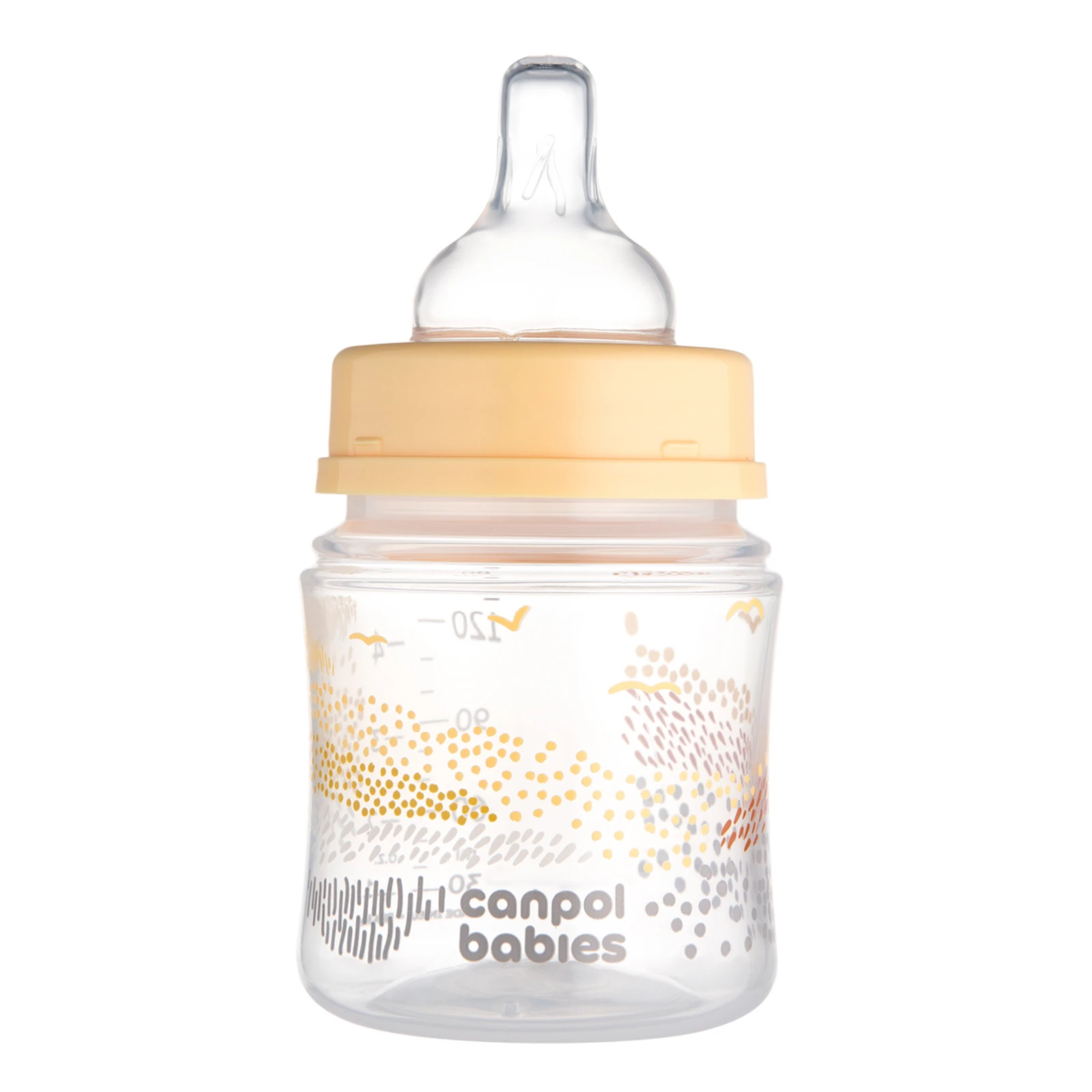 Пляшка Canpol babies 120мл Easystart Mountains антиколікова з широким отвором бежева 35/242 Новинка фото 3