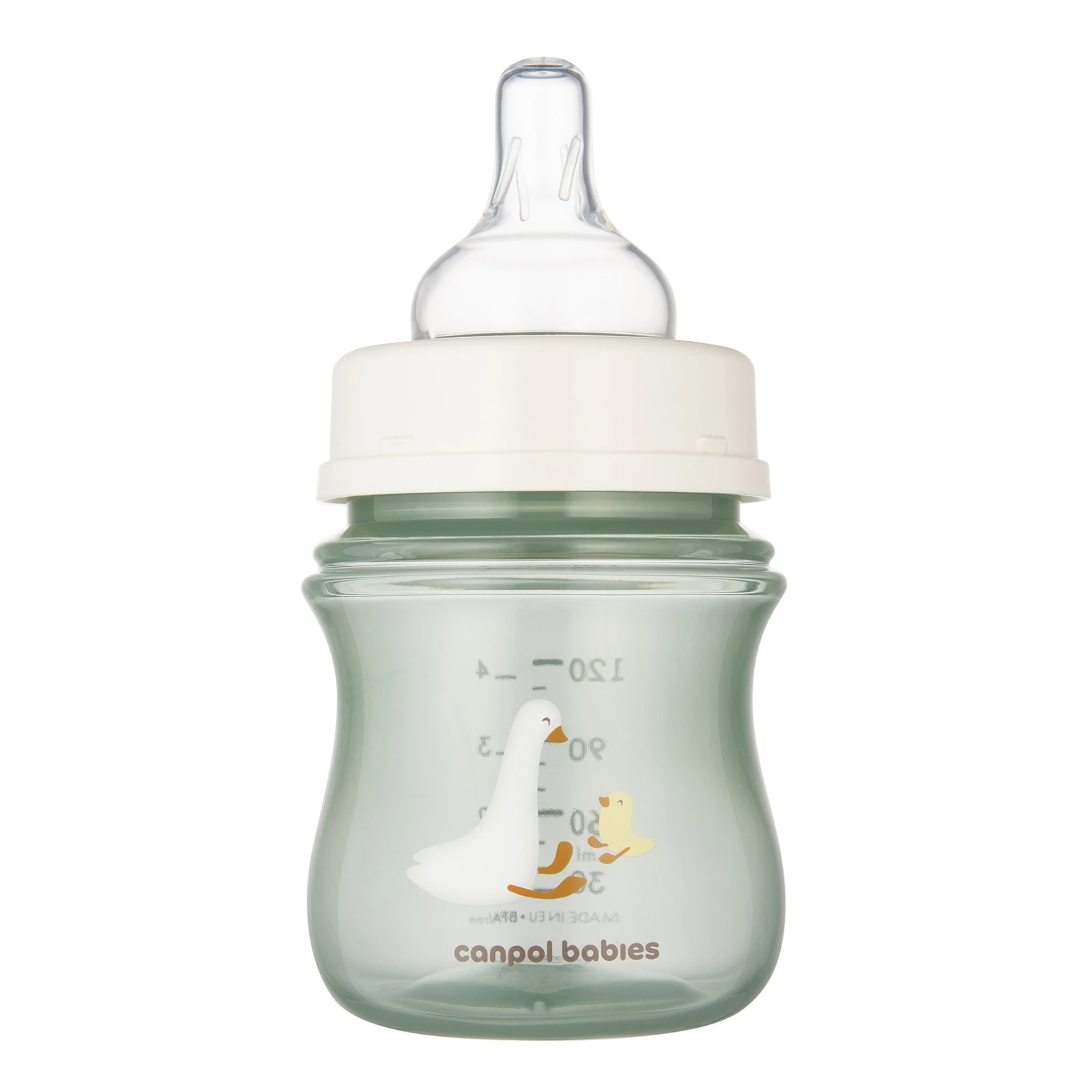 Пляшка Canpol babies 120мл Easystart Гуси антиколікова з широким отвором бежева 35/244 Новинка фото 2