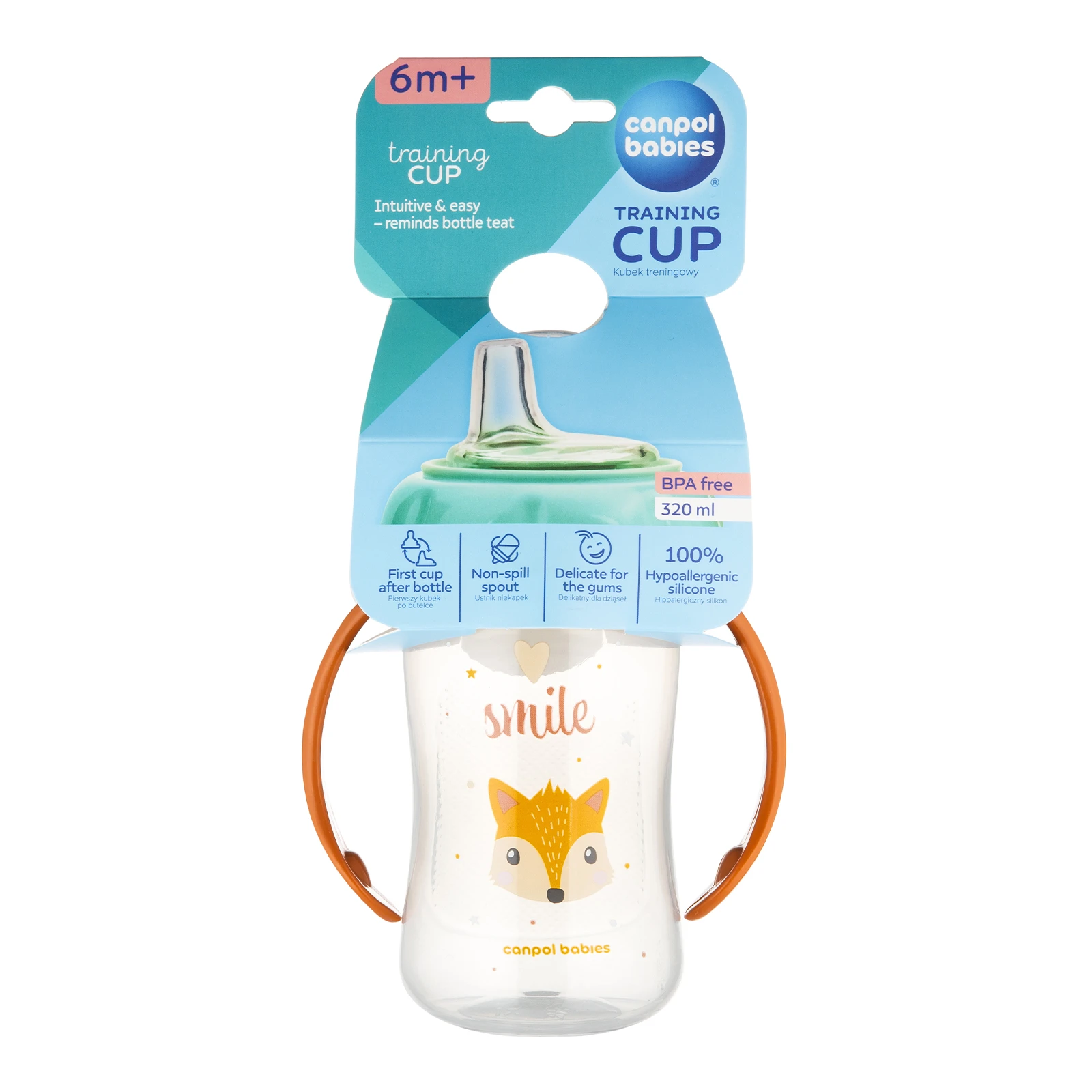 Кружка Canpol babies 320мл Cute Animals тренувальна з силіконовим носиком 56/512 ora Новинка