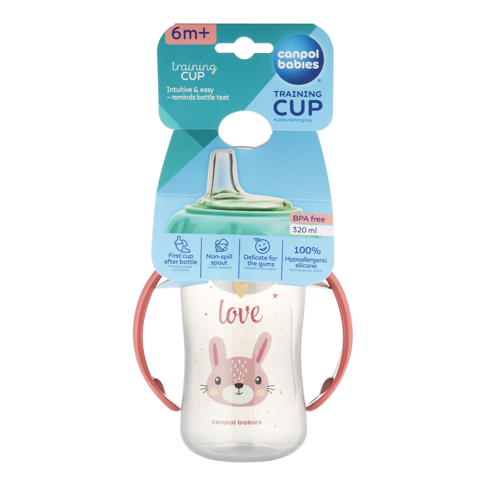 Кружка Canpol babies 320мл Cute Animals тренувальна з силіконовим носиком 56/512 pin Новинка