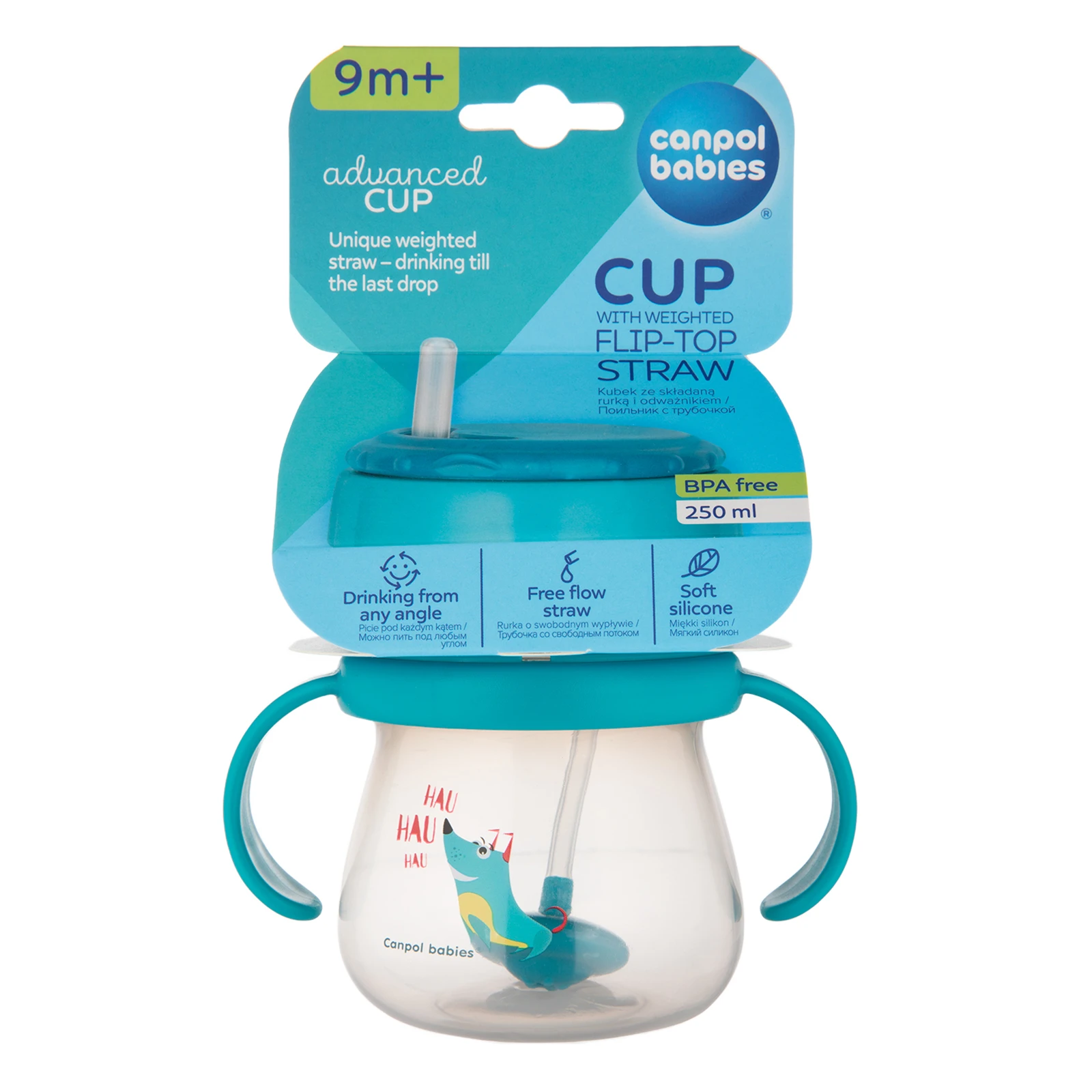 Кружка Canpol babies 250мл зі складною силіконовою трубочкою і обтяжувачем 56/517 Новинка Фото №:2