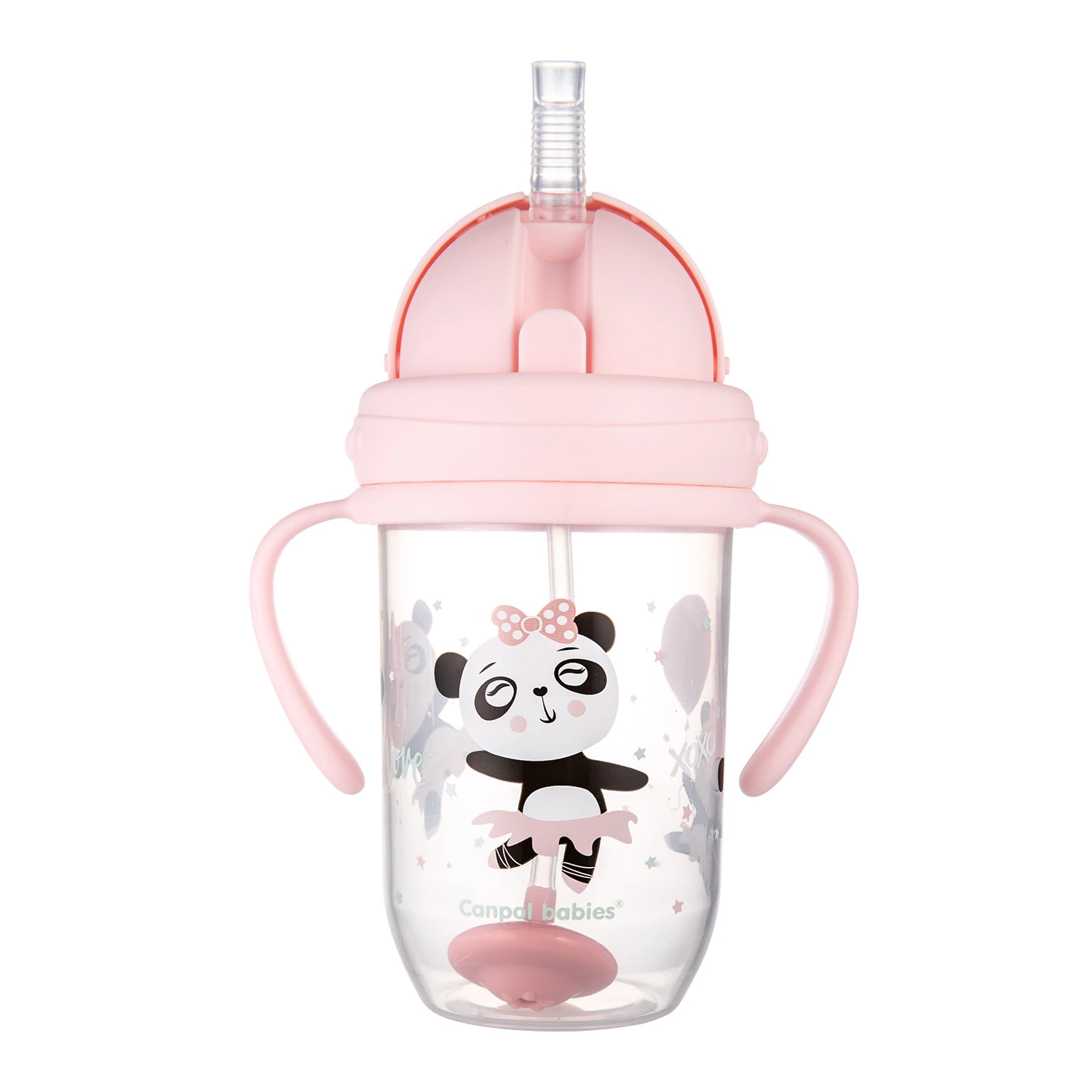 Кружка Canpol babies 270мл непроливайка з трубочкою і обтяжувачем Exotic animals 56/606 pin Новинка фото 2
