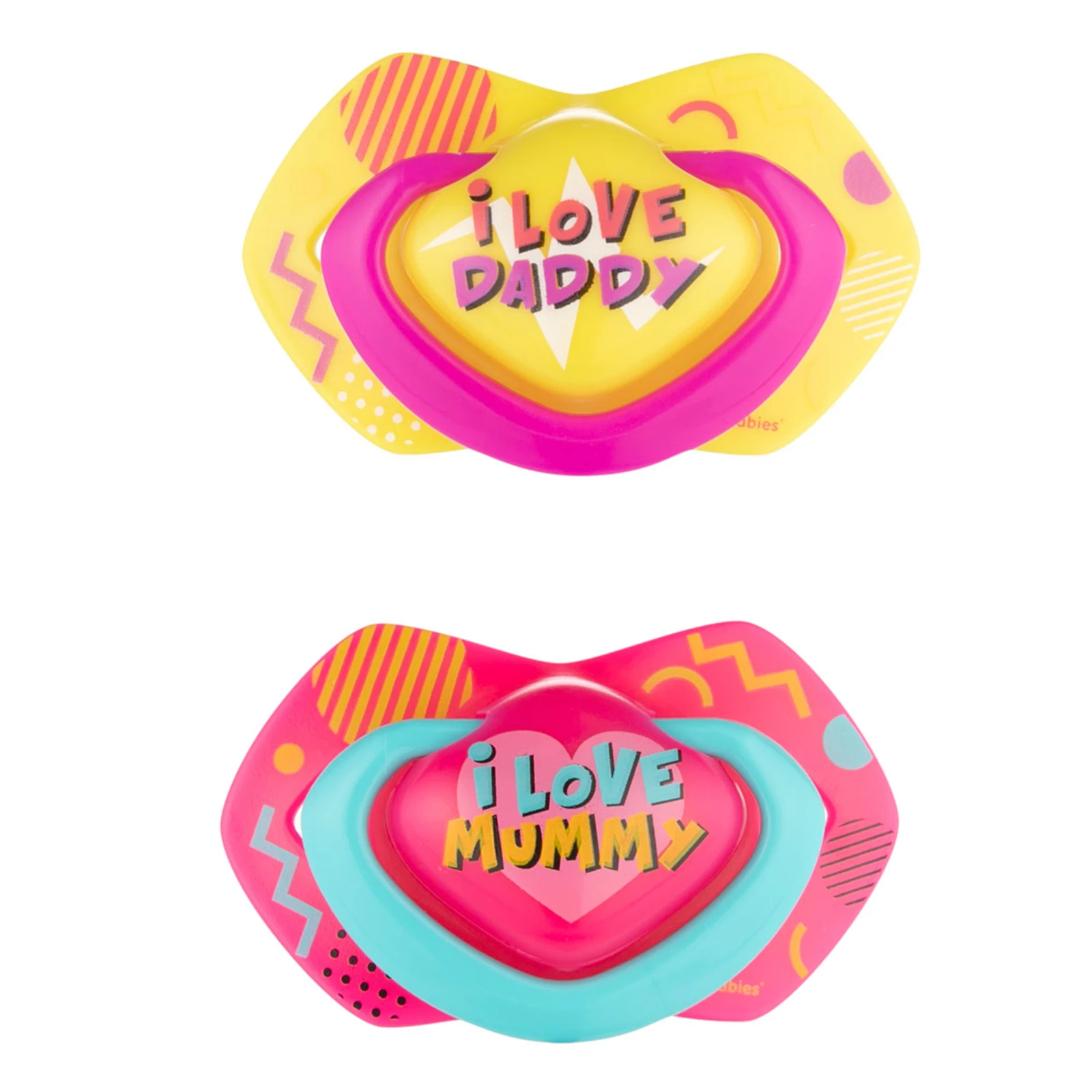 Пустушка Canpol babies силіконова симетрична 6-18міс Neon love 2шт 22/653pin Новинка фото 2
