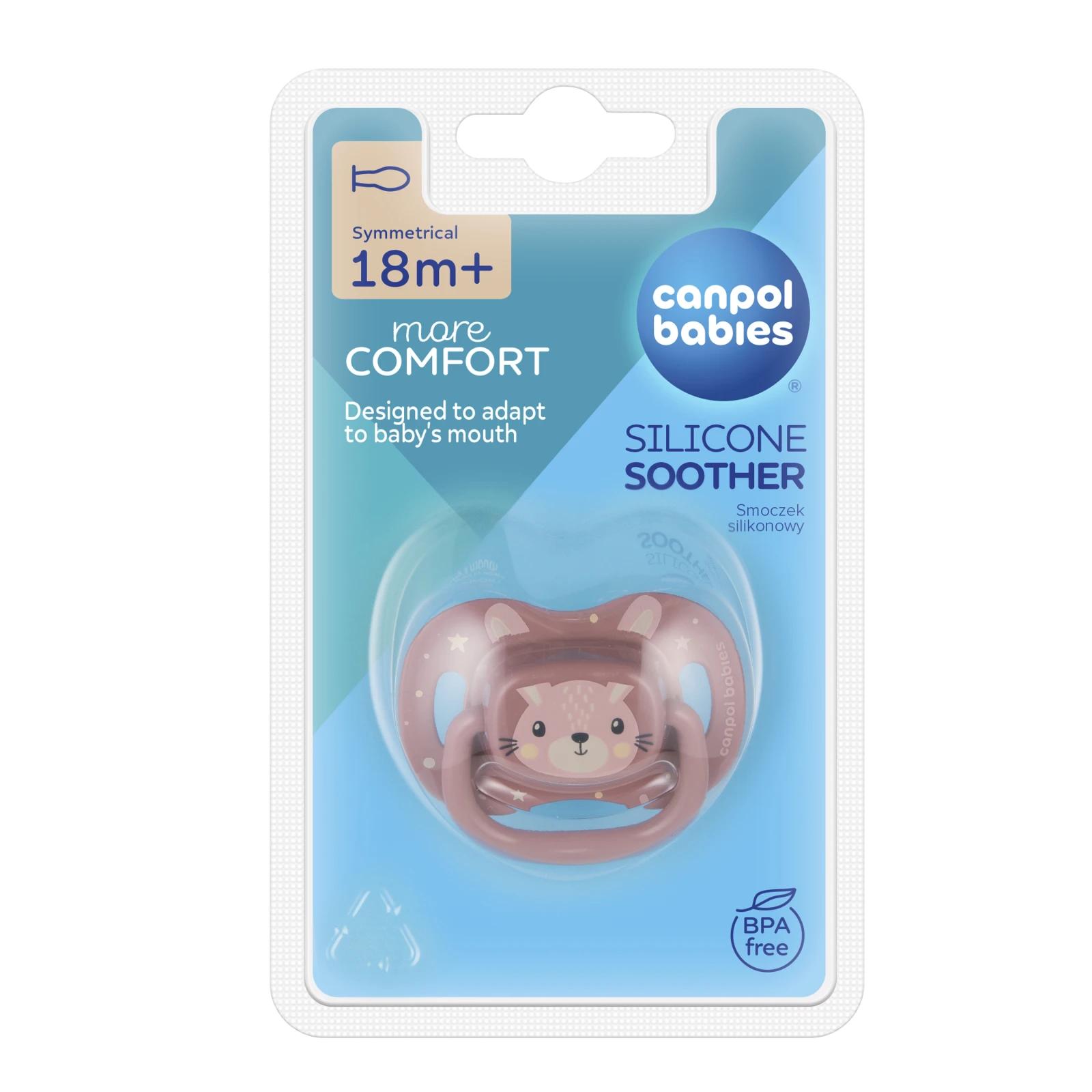 Пустушка Canpol babies силіконова симетрична 18+міс Cute Animals 34/926pin Новинка