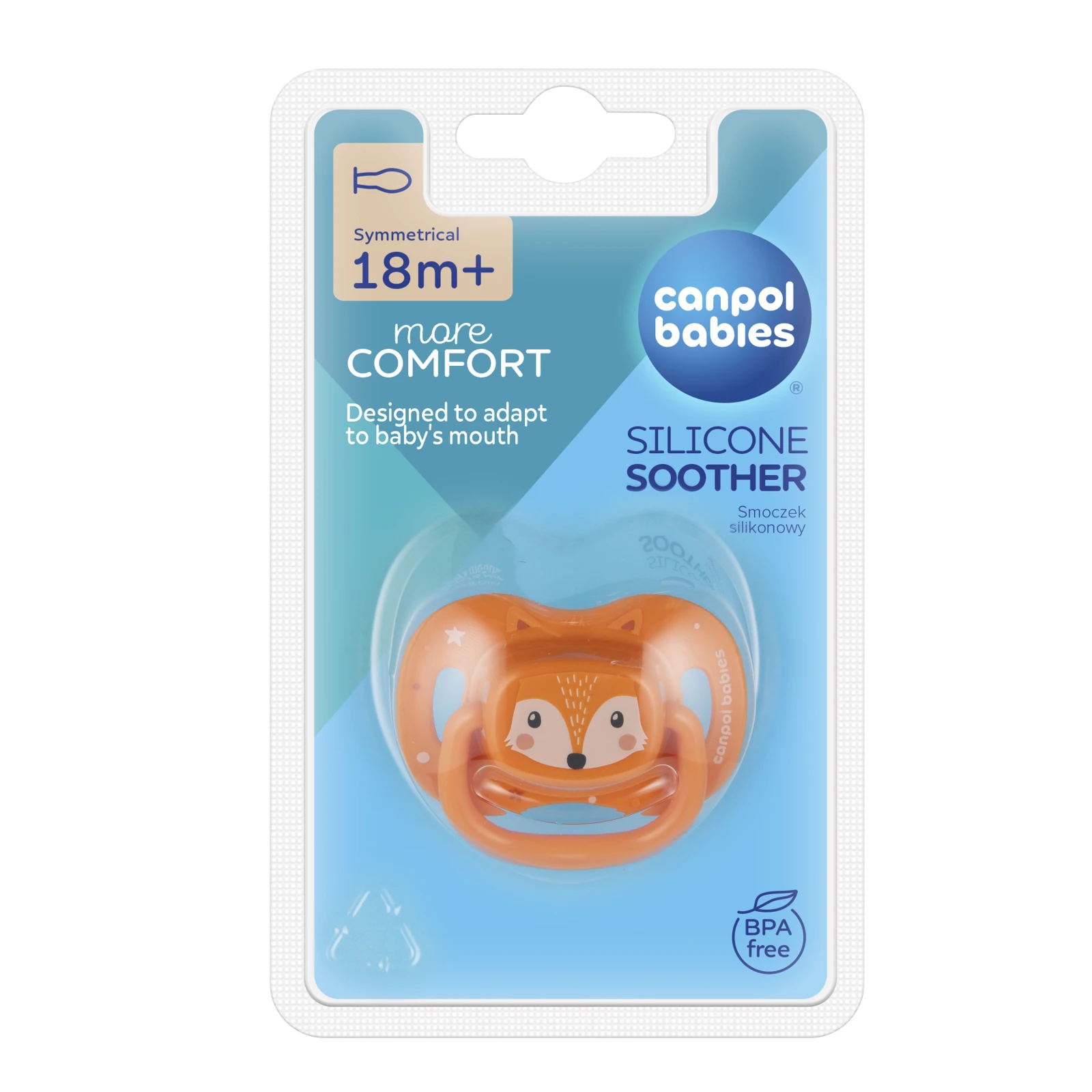 Пустушка Canpol babies силіконова симетрична 18+міс Cute Animals 34/926ora Новинка
