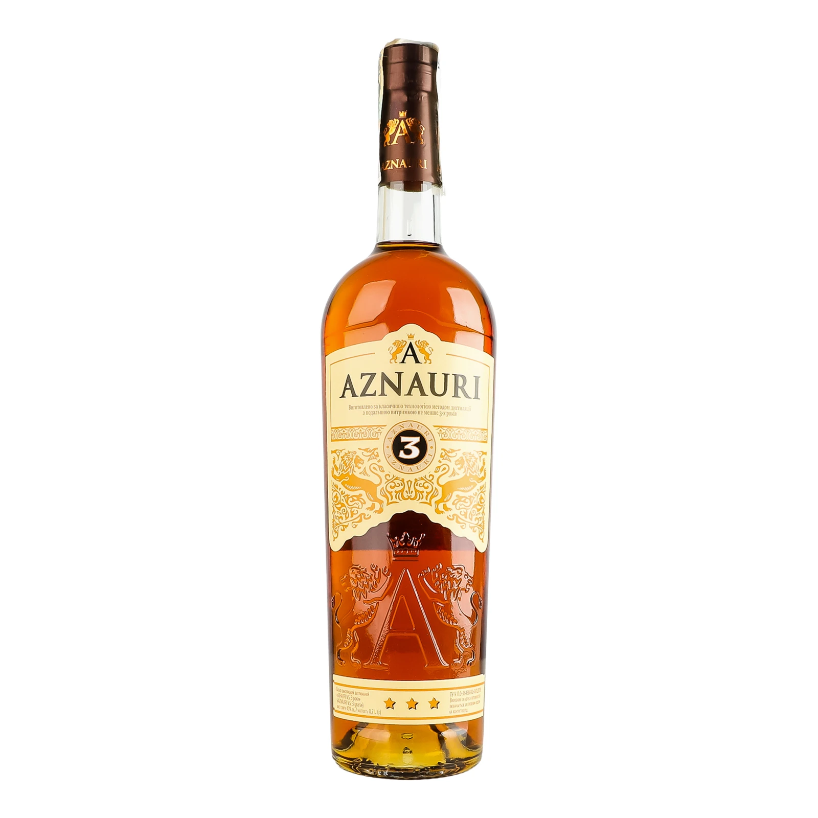 Бренді Aznauri VS 3 роки виноградний витриманий 40% 0.7л