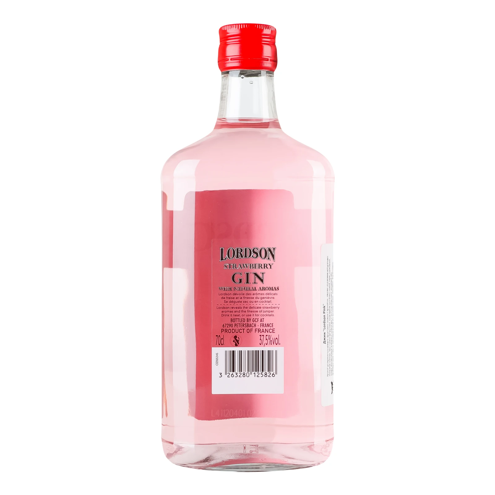 Джин Lordson Strawberry 37.5% 0.7л Фото №:2