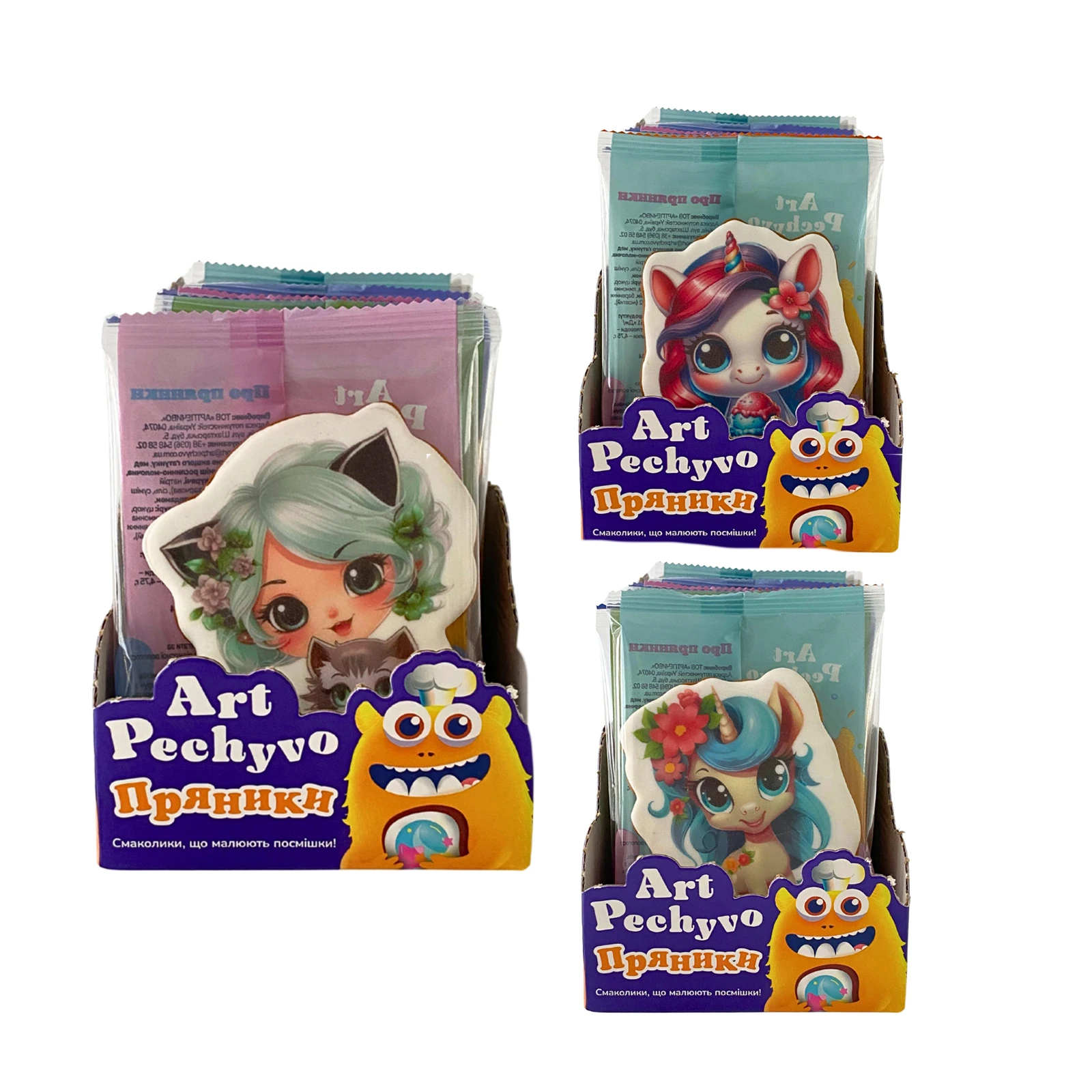 Пряник Art Pechyvo 43г Мультгерої для дівчаток Новинка Фото №:1