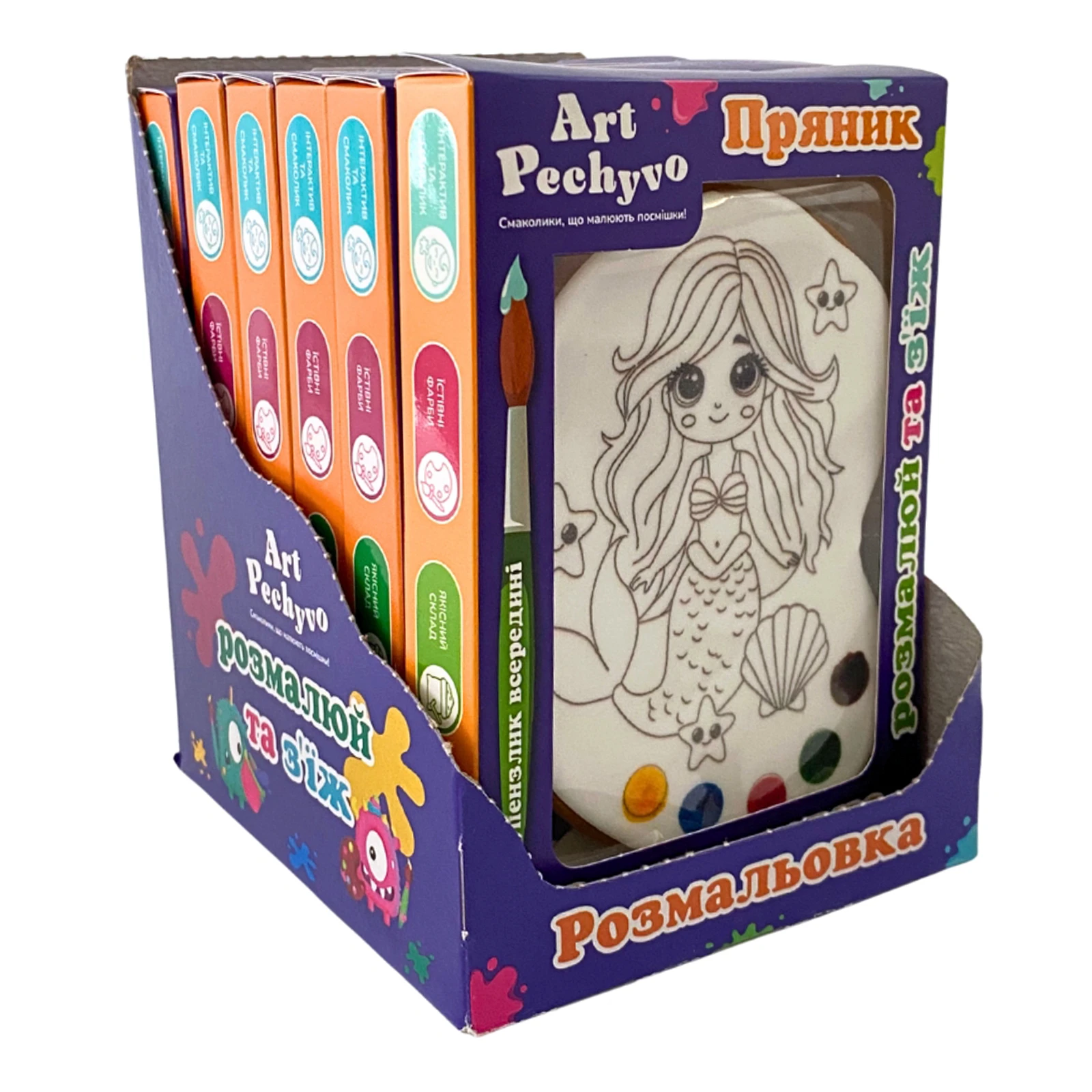 Пряник Art Pechyvo 56г розмальовка для дівчаток Новинка