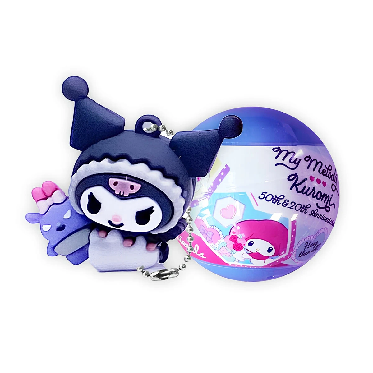 Фігурка-сюрприз Cool Things Hello Kitty Моя мелоді та Куромі на ланцюжку в кулі HK024 в асортименті Фото №:1