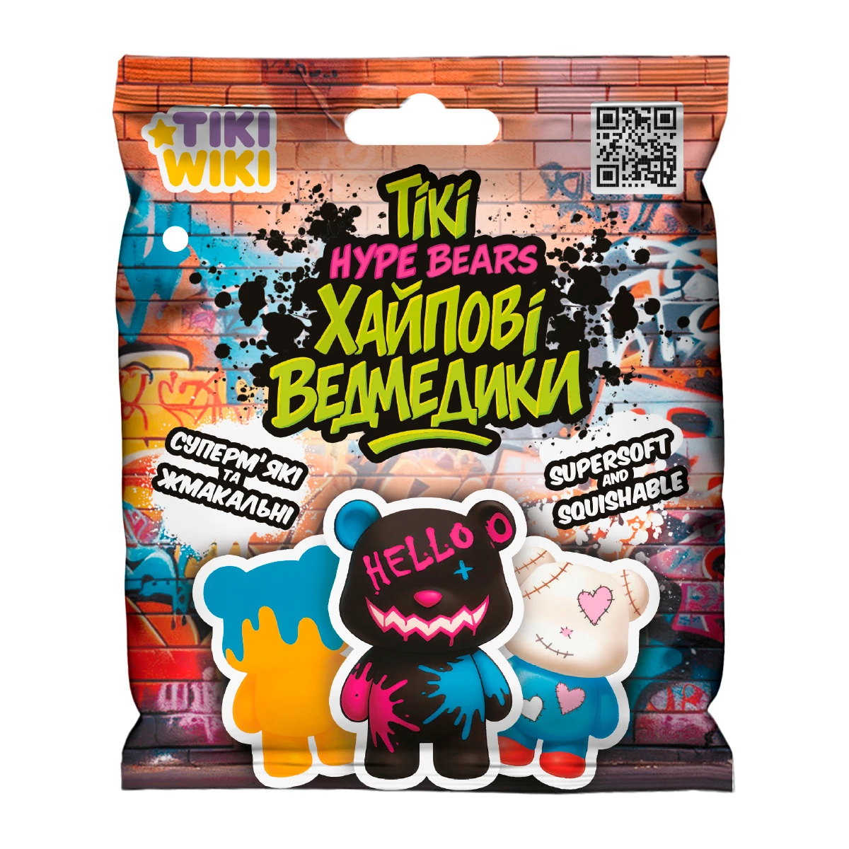 Іграшка-сквіш Tiki Wiki Тікі Хайпові ведмедики SQ027 в аосртименті Фото №:1