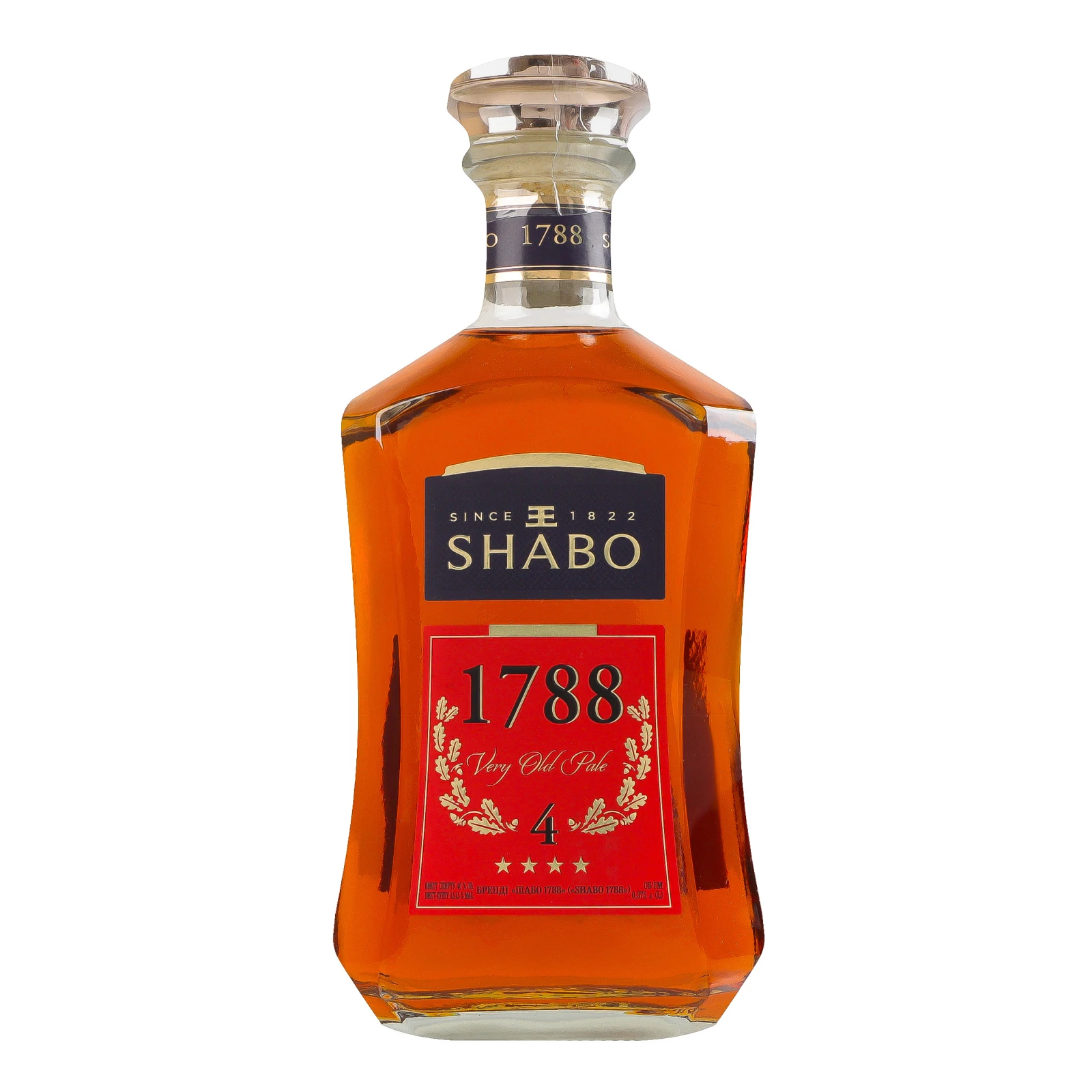 Бренді Shabo 1788 4 зірки 40% 0.375л