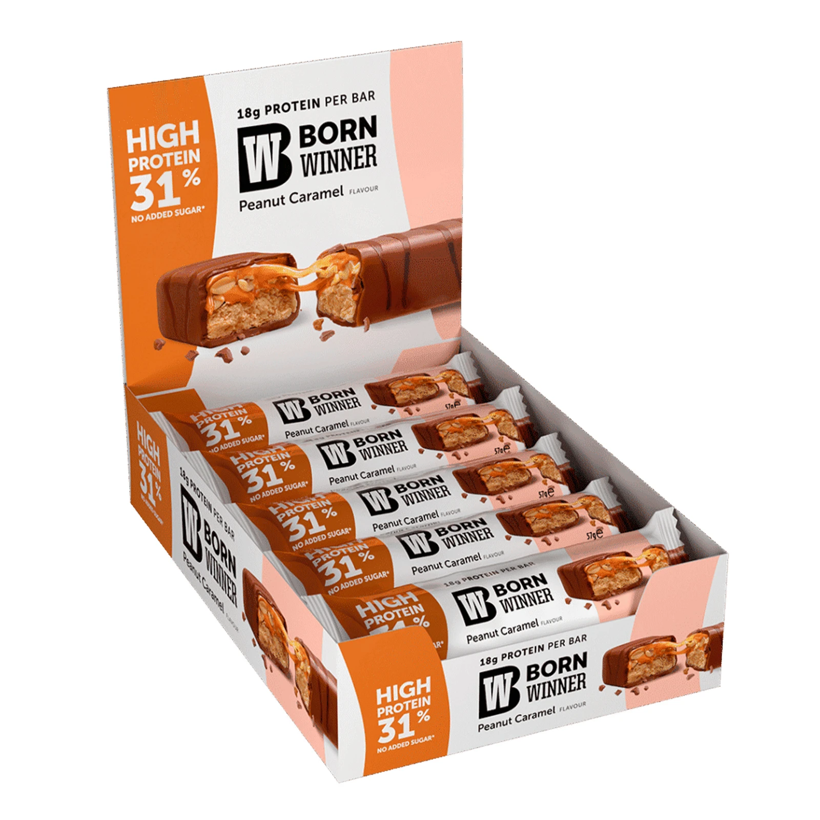 Батончик Born Winner Delux протеїновий зі смаком хрусткої арахісової карамелі 57г Фото №:2