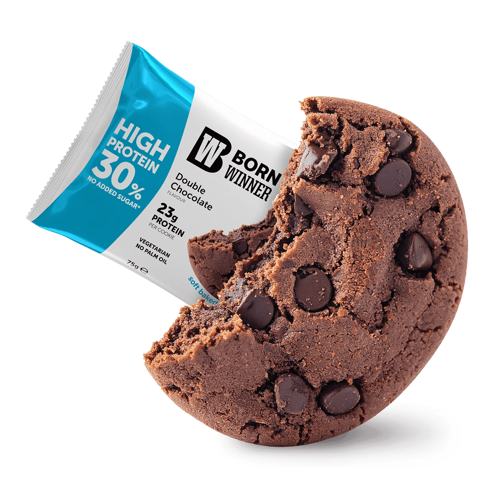 Печиво Born Winner Active протеїнове зі смаком подвійного шоколадного печива 75г Фото №:1