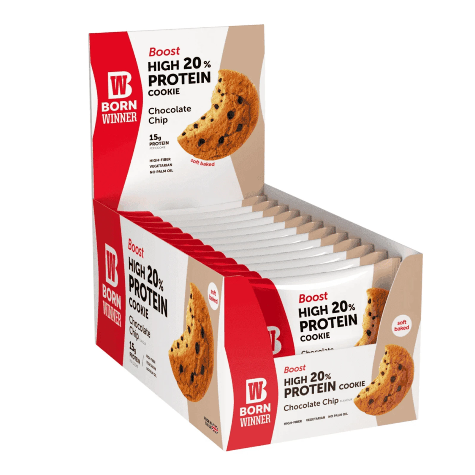 Печиво Born Winner Boost протеїнове з шоколадною крихтою 75г Фото №:2