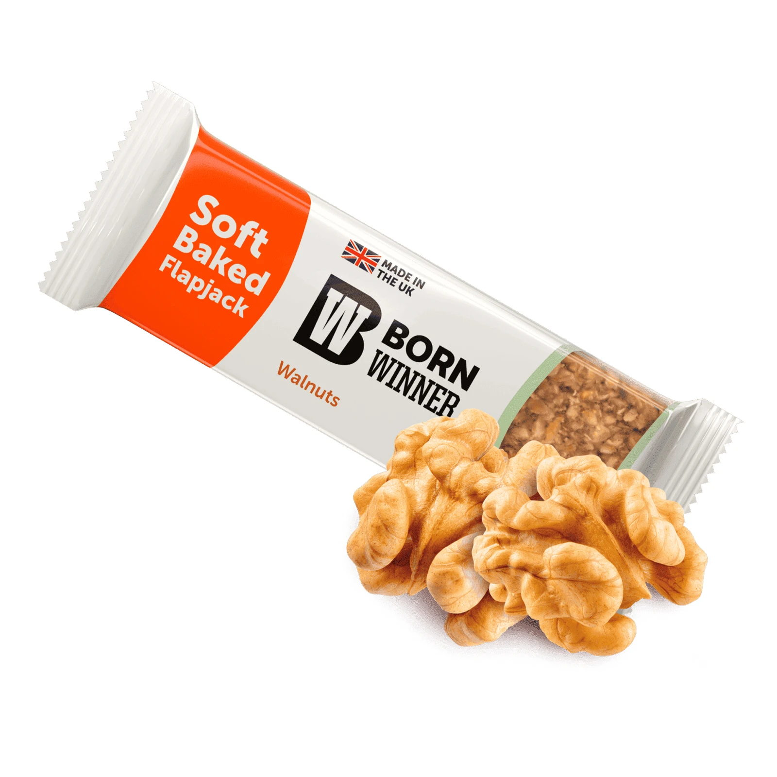 Батончик Born Winner Flapjack вівсяний зі смаком волоського горіха 90г Фото №:1