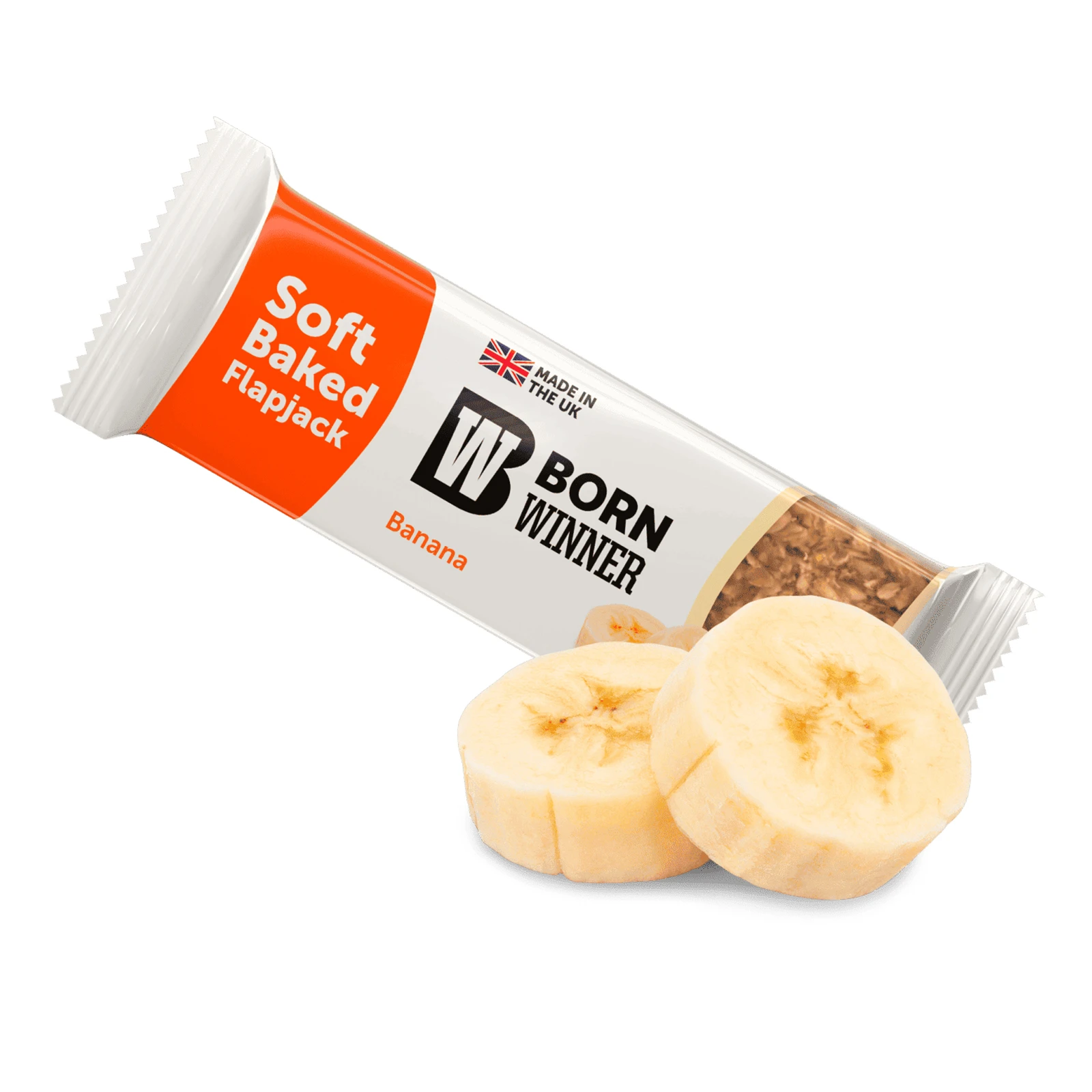 Батончик Born Winner Flapjack вівсяний зі смаком банану 90г Фото №:1