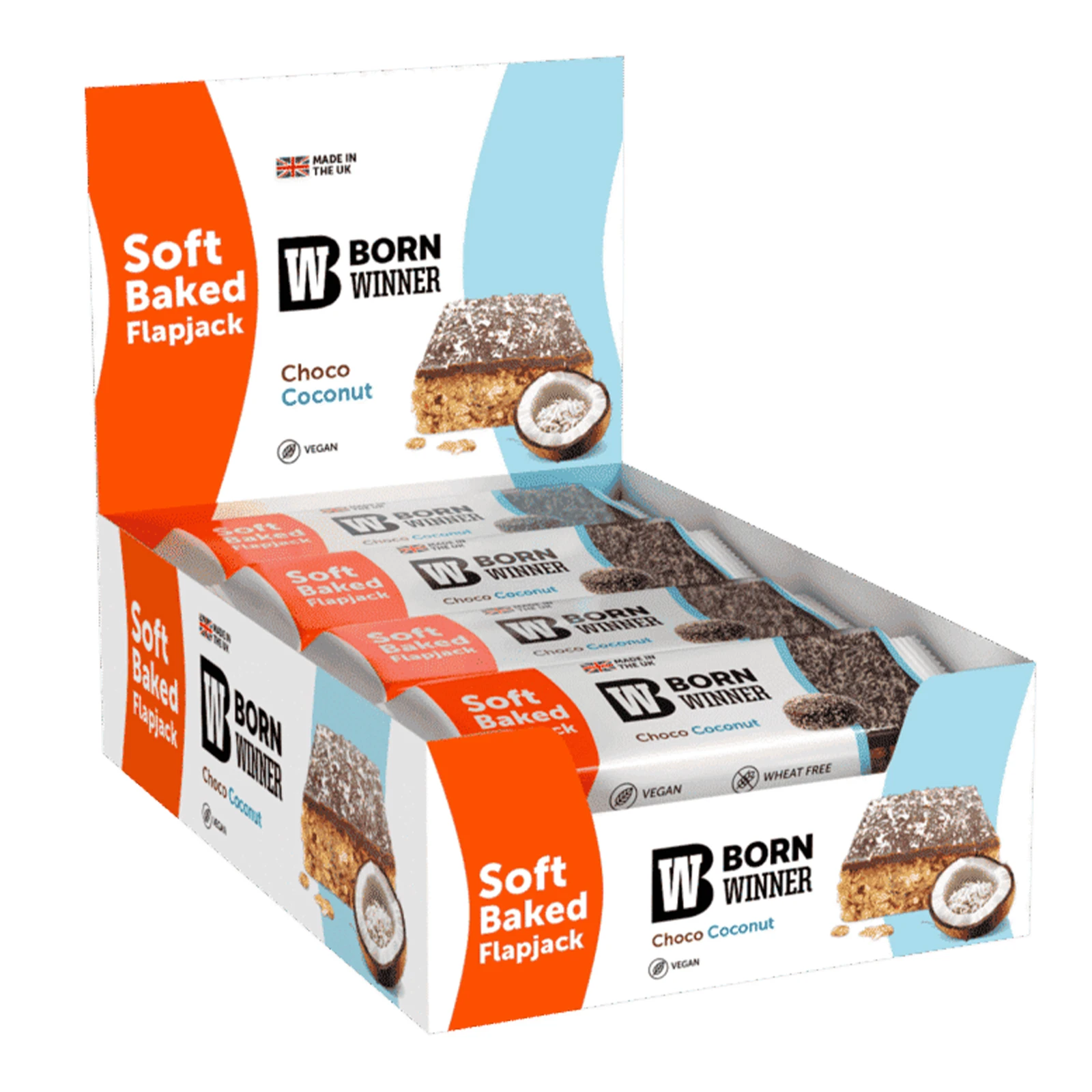 Батончик Born Winner Flapjack вівсяний зі смаком шоколаду та кокосу 100г Фото №:2