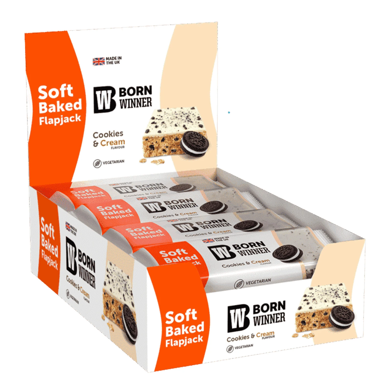 Батончик Born Winner Flapjack вівсяний зі смаком печива з вершками 100г Фото №:2