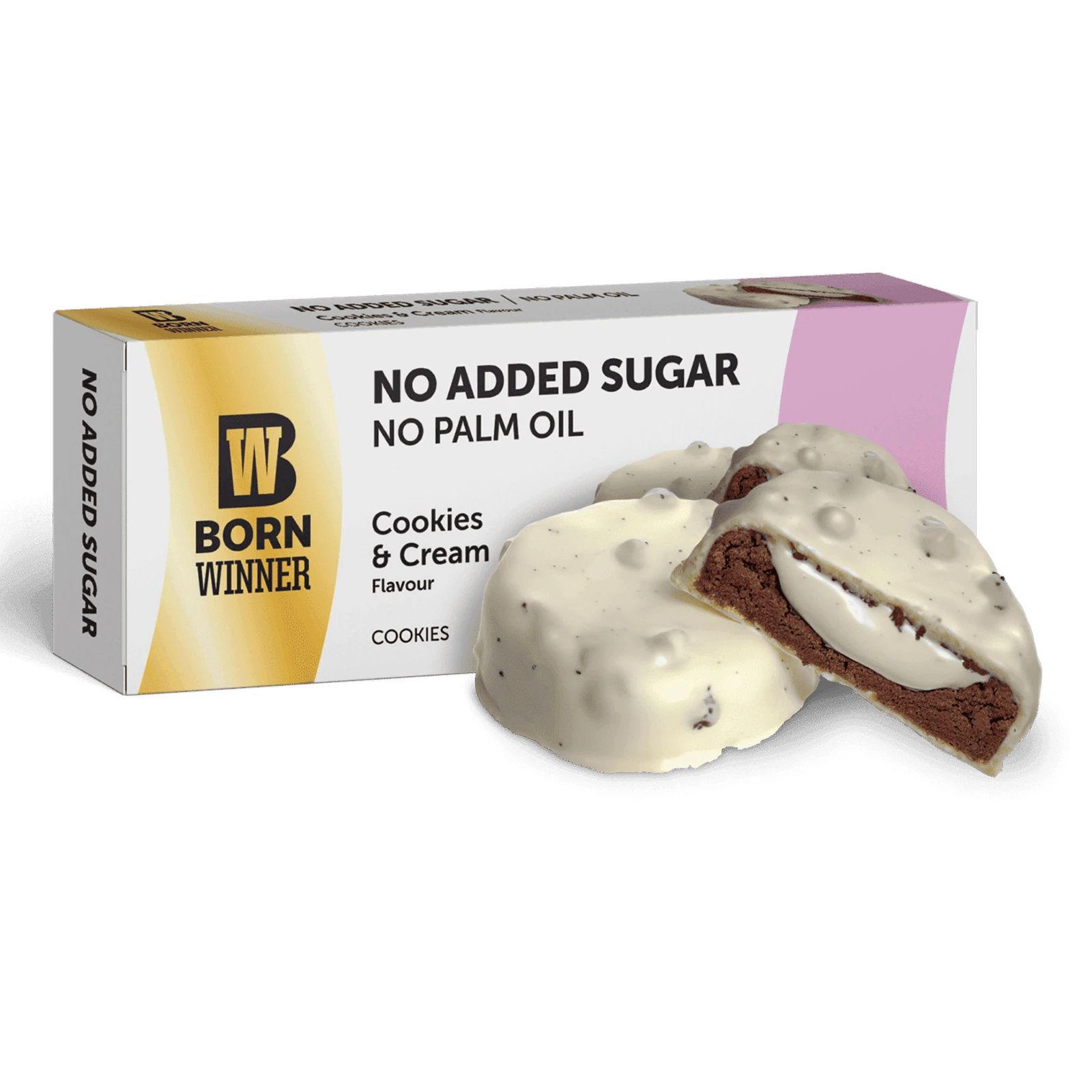 Печиво Born Winner без доданого цукру зі смаком печива з вершками 100г Фото №:1