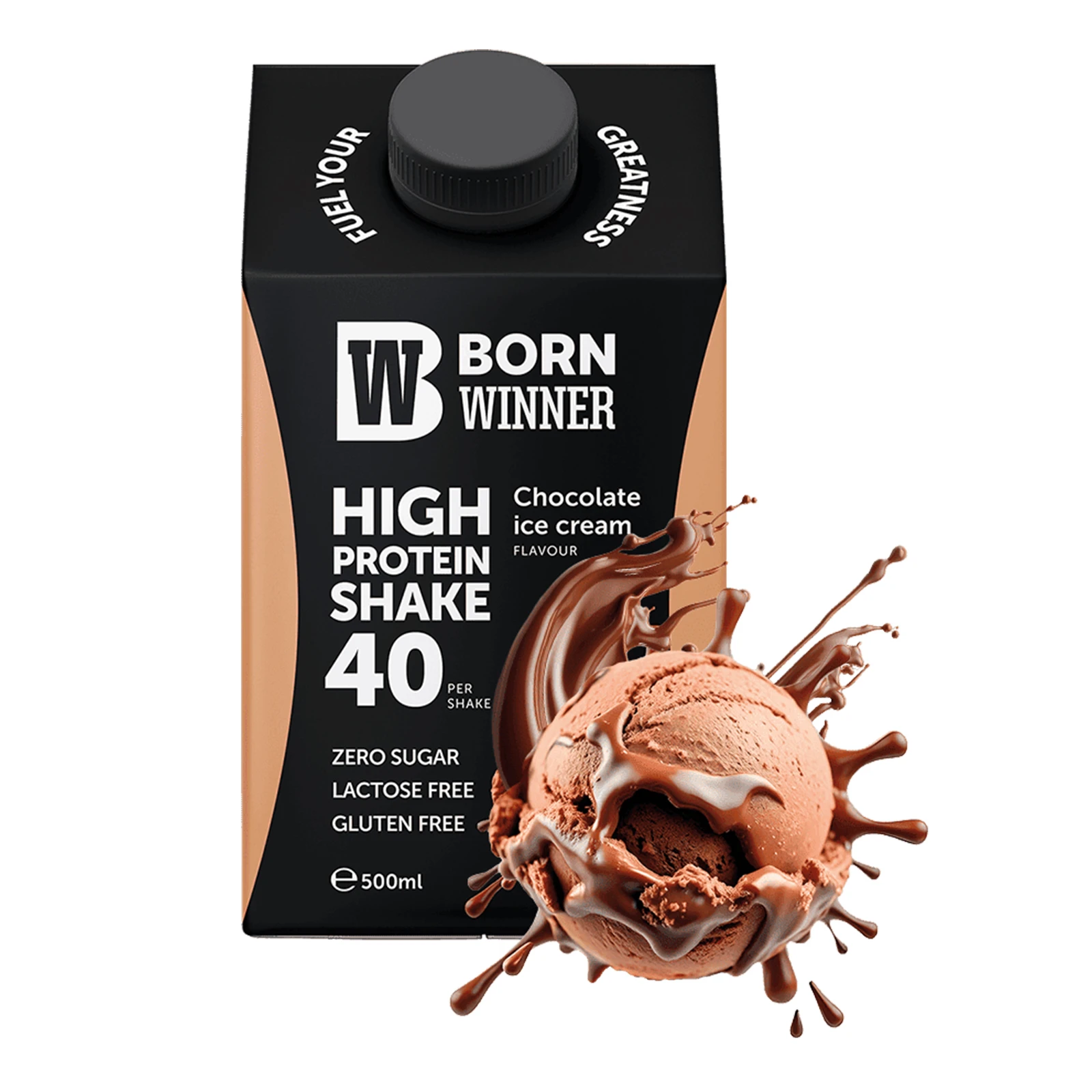 Шейк Born Winner протеїновий зі смаком шоколадного морозива 500мл Фото №:1