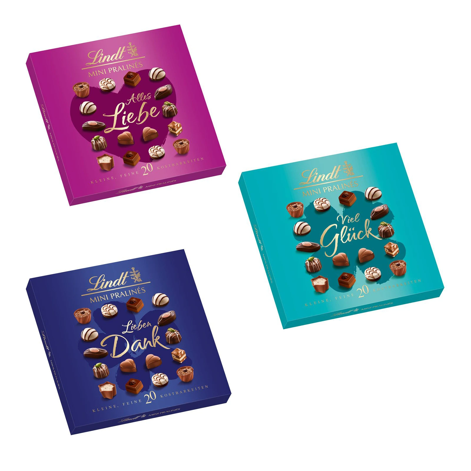 Цукерки Lindt 100г mini pralines EM. BOT Новинка