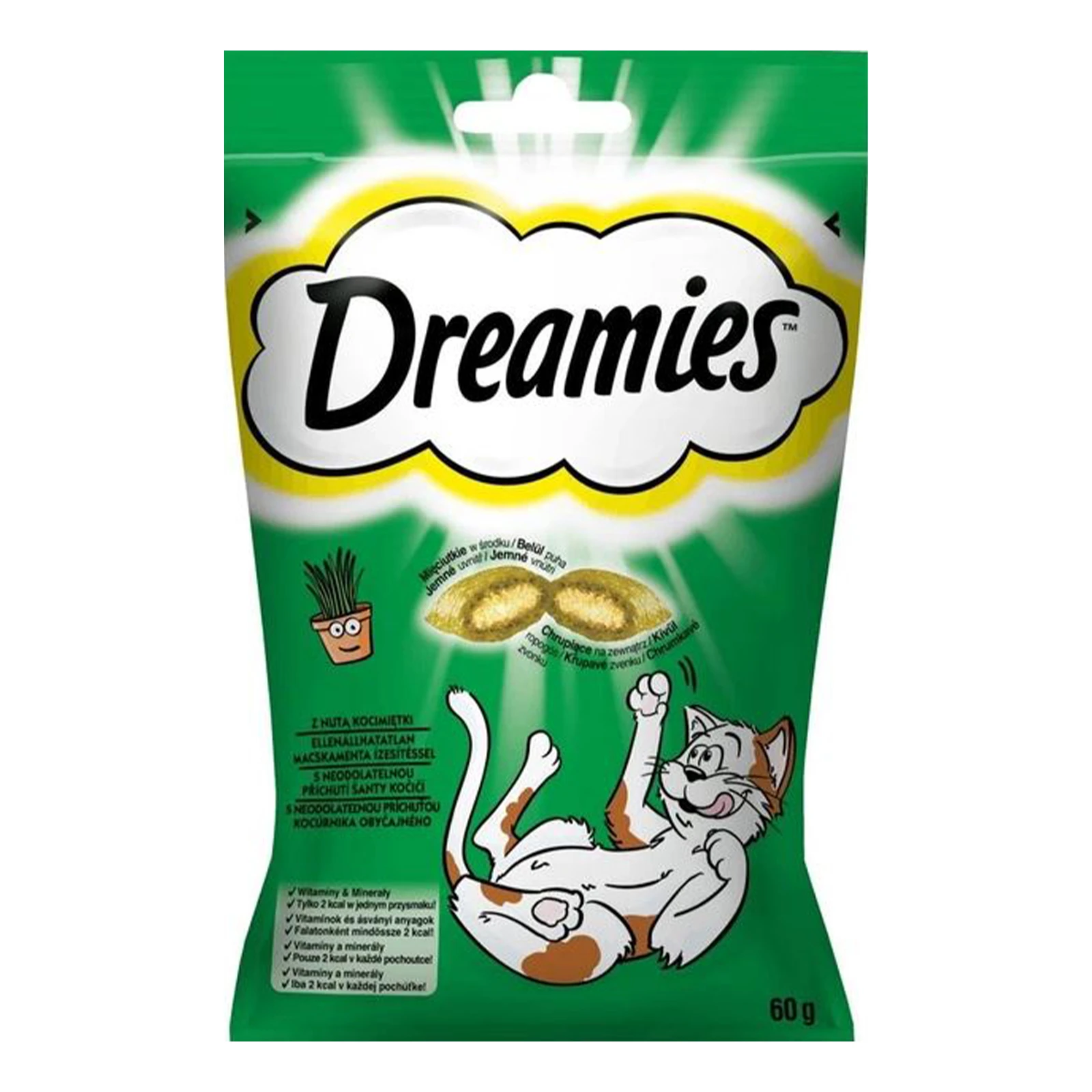Ласощі д/котів Dreamies 60г для дорослих котів з м`ятою Новинка Фото №:1
