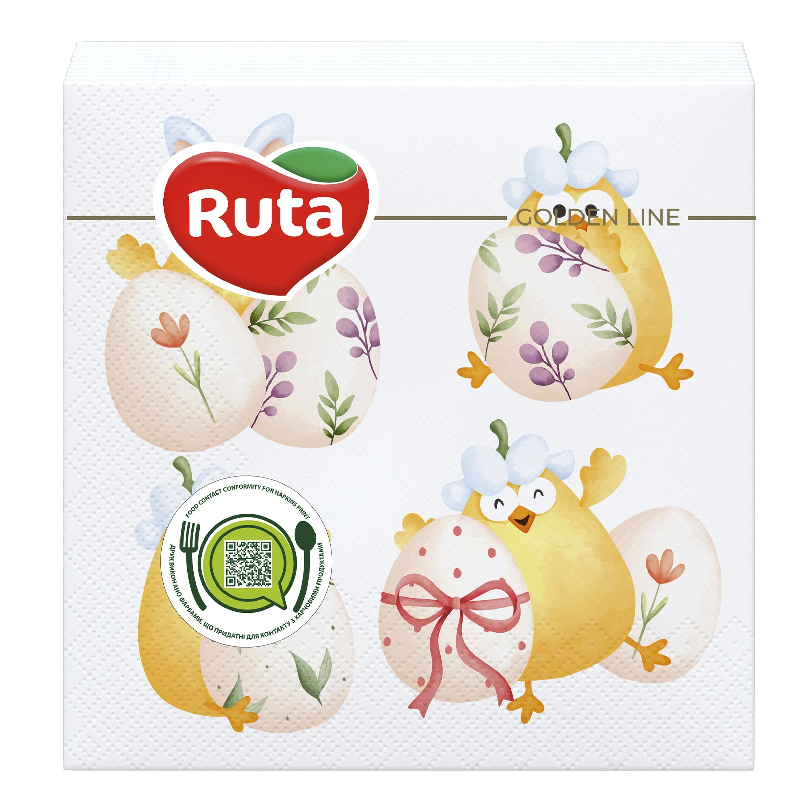 Серветки Ruta Пасхальні етюди 33х33 20л 2шар з друком Фото №:1