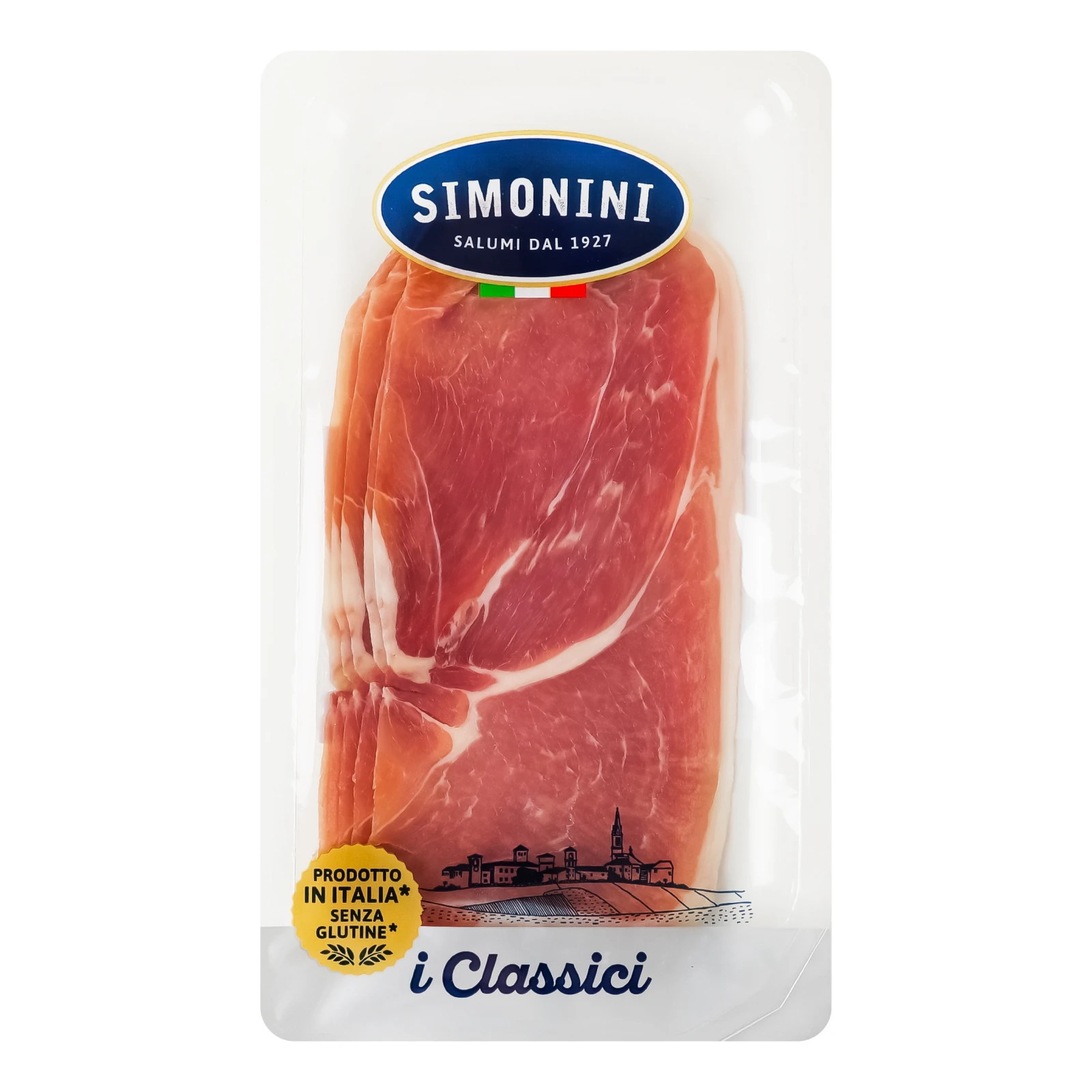 Шинка Simonini I Classici Прошуто сиров'ялена нарізка 80г Фото №:1