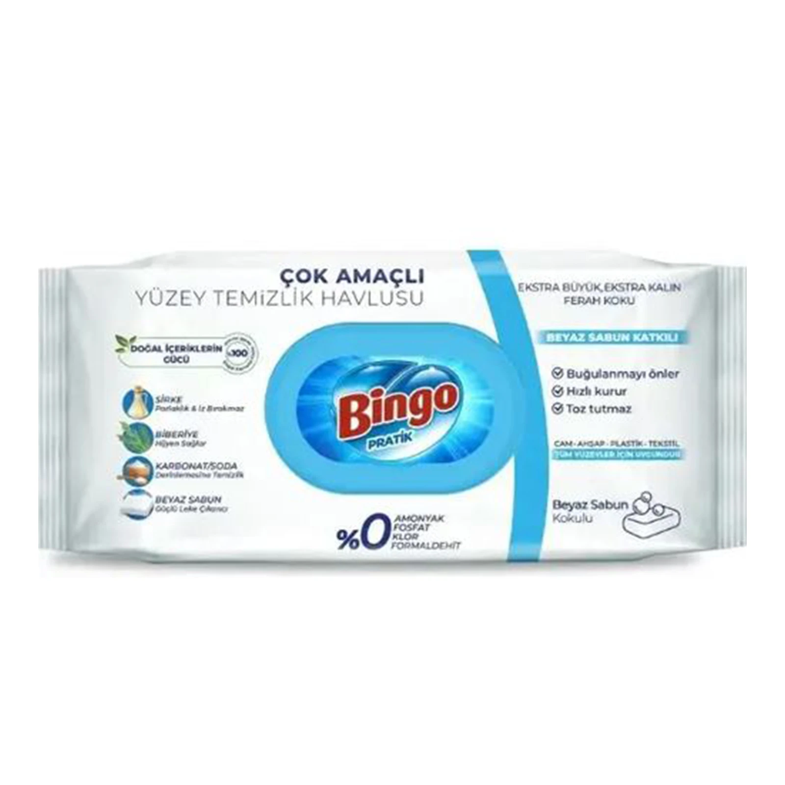 Серветки Bingo pratik 96шт Large белое мило клапан Новинка Фото №:1