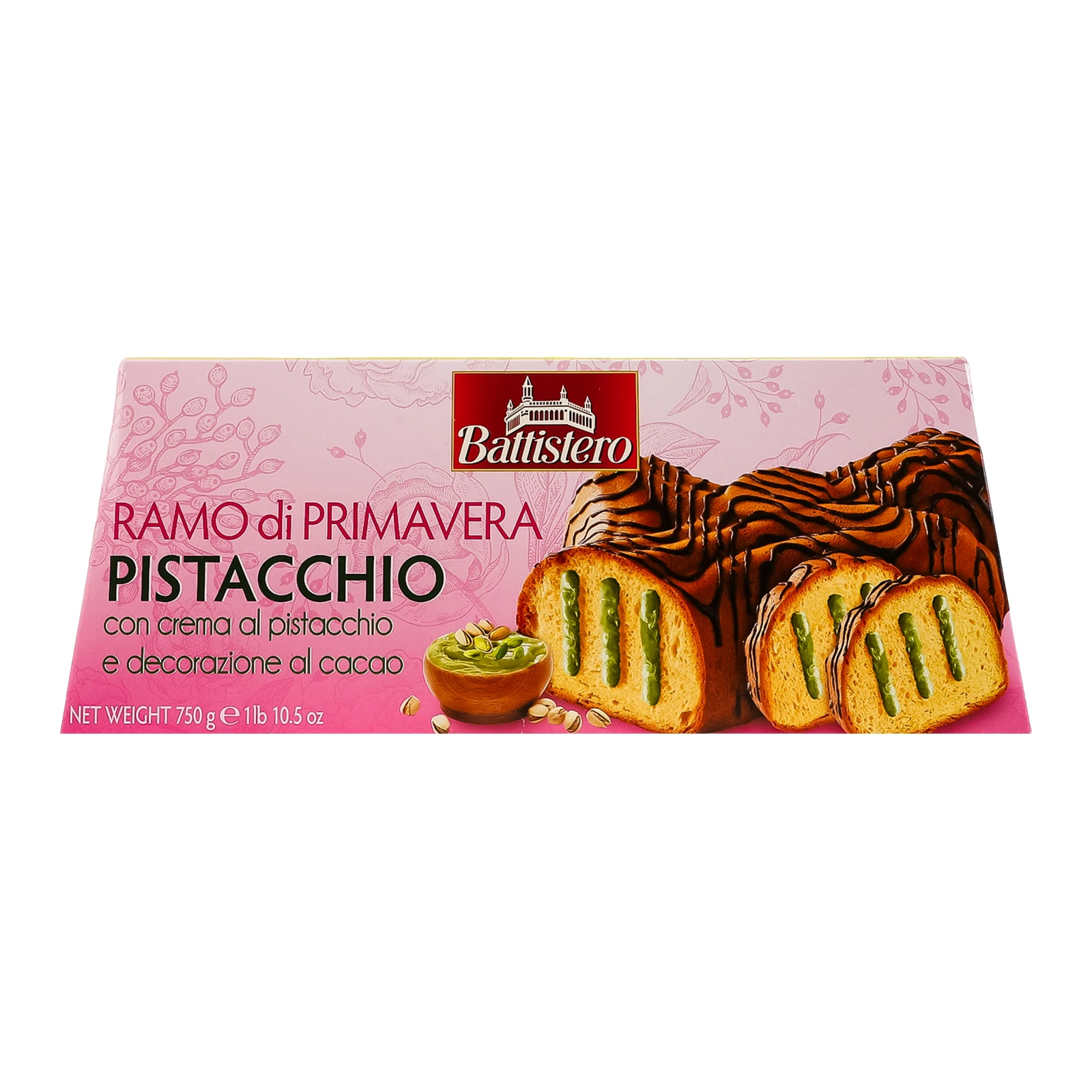 Випічка Battistero Ramo di Primavera великодня з фісташковою начинкою 750г Фото №:1