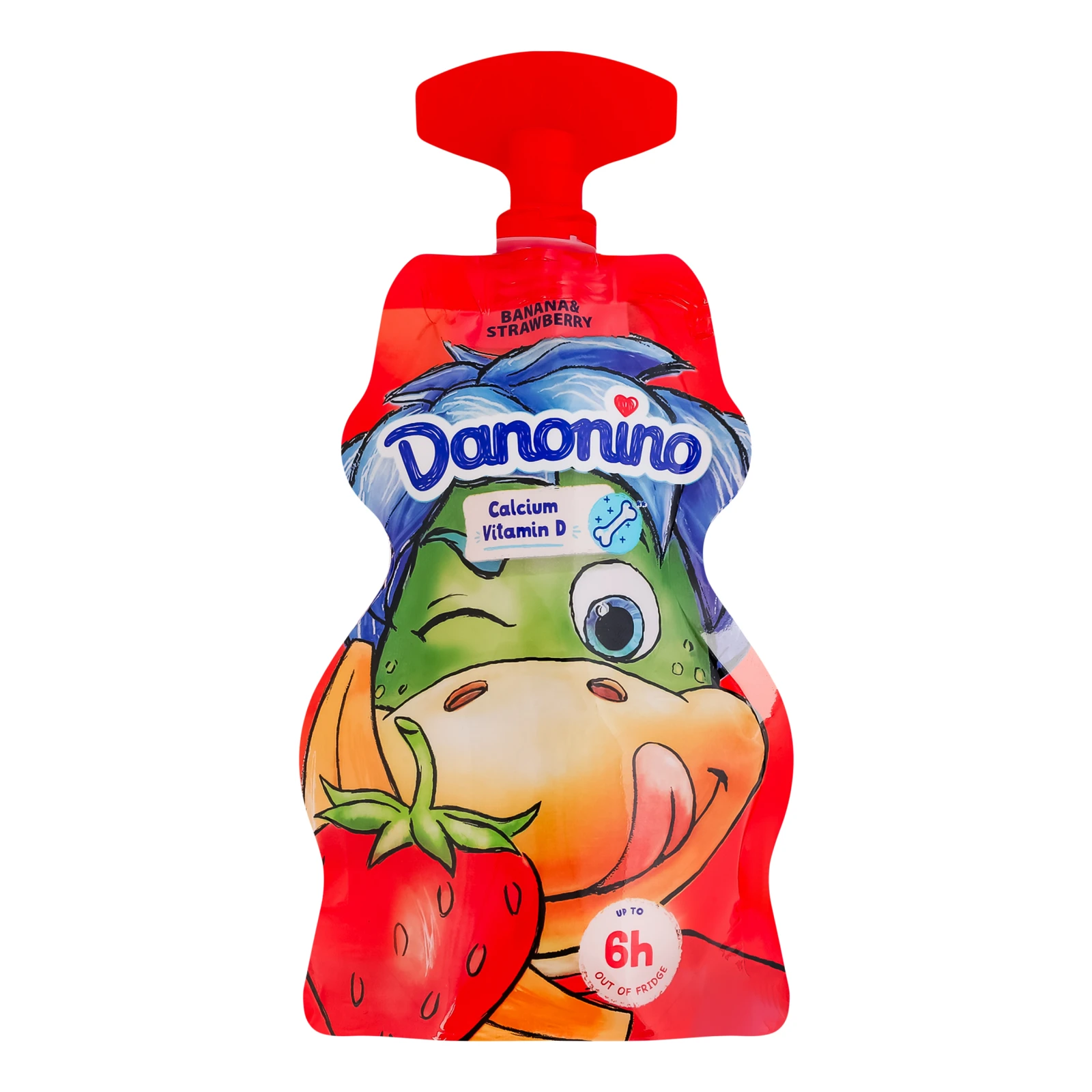 Йогурт Danonino збагачений кальцієм та вітаміном D Полунично-банановий 2.1% 70г Фото №:1