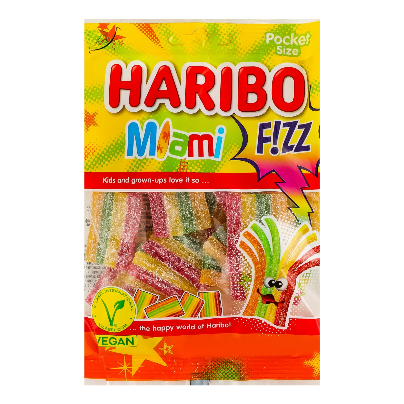 Цукерки желейні Haribo Miami Fizz зі смаком фруктів 85г Фото №:1
