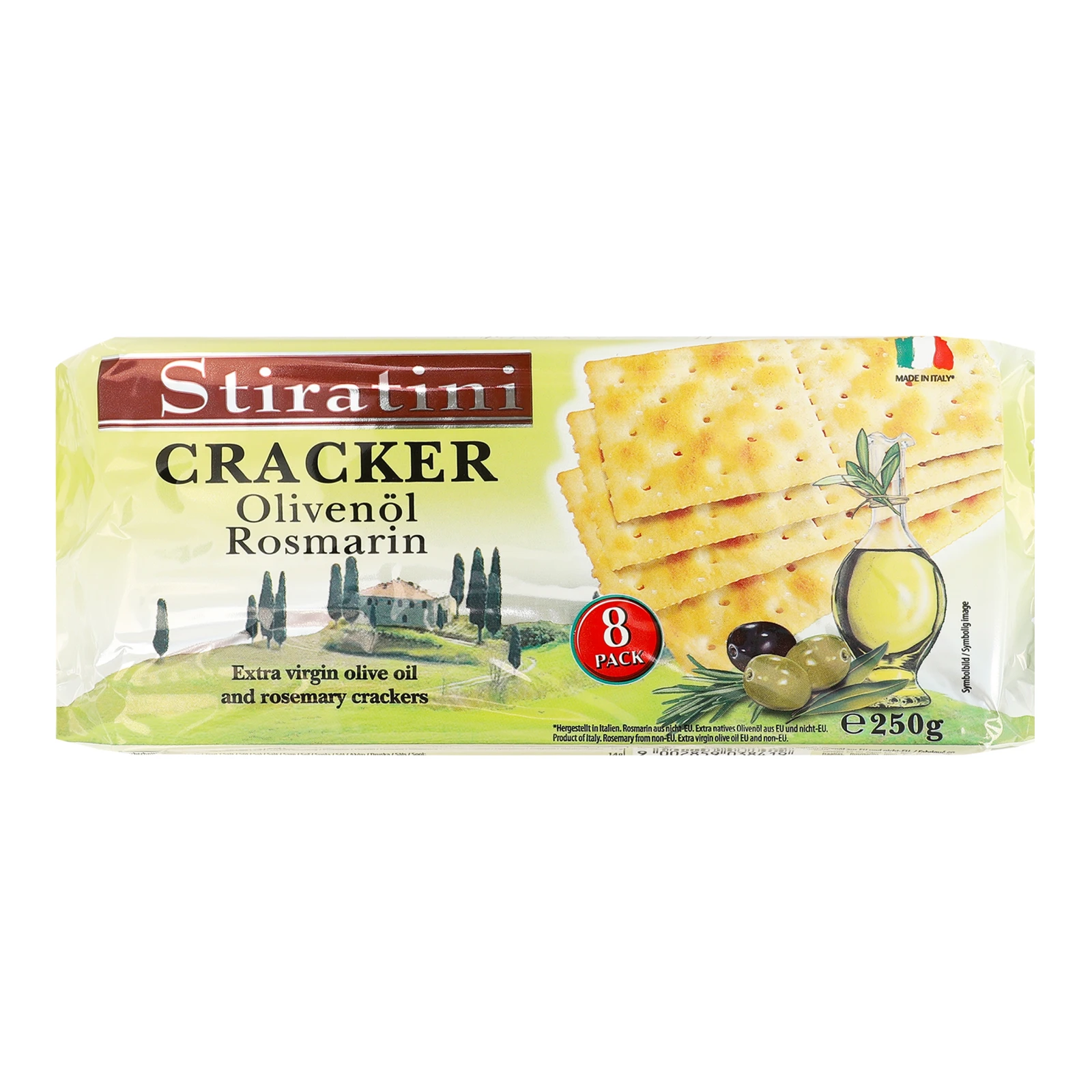 Печиво Stiratini крекер з оливковою олією та розмарином 250г