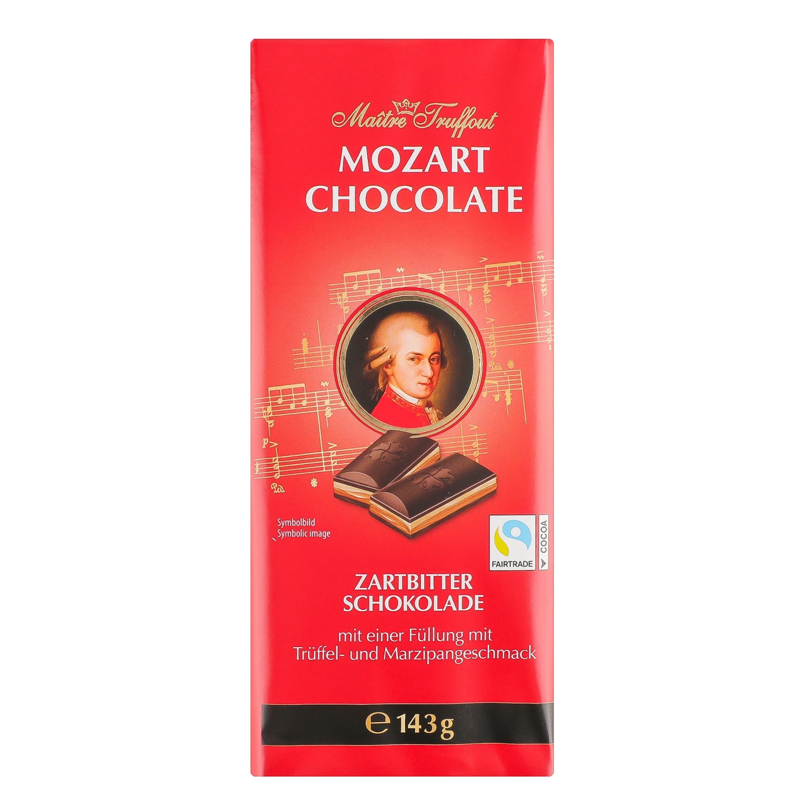 Шоколад Maitre Truffout Mozart чорний 143г