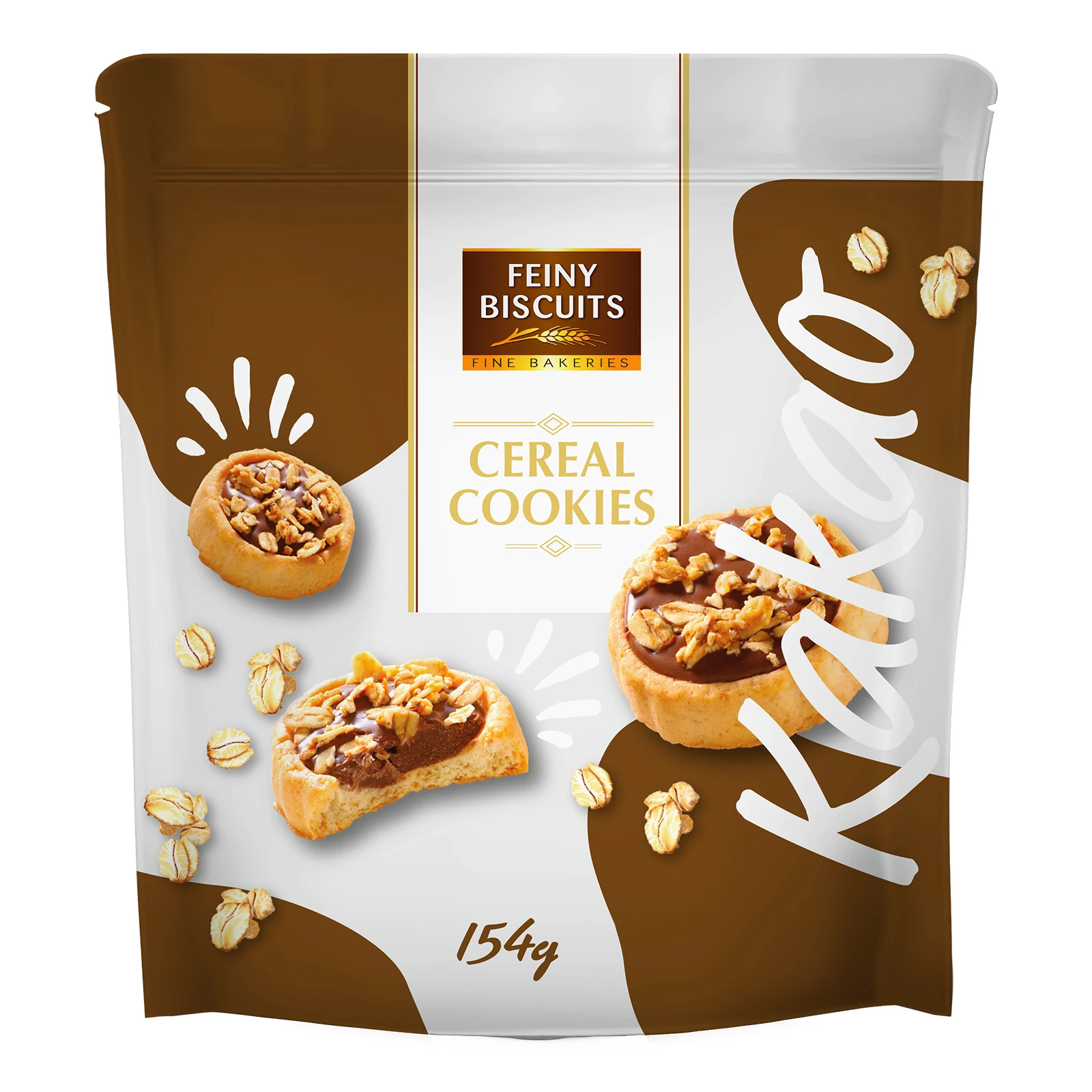 Печиво Feiny Biscuits злакове з начинкою Какао 154г