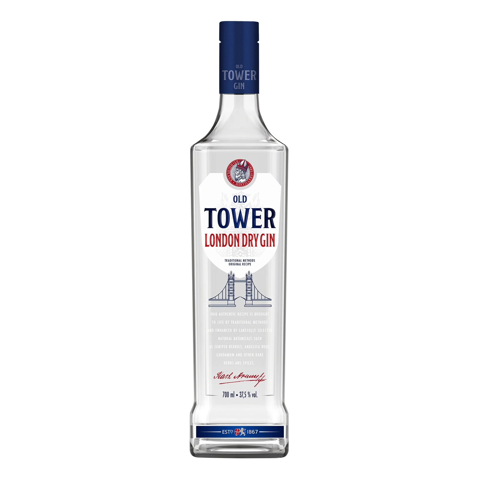 Джин Old Tower London Dry 37.5% 0.7л Фото №:1